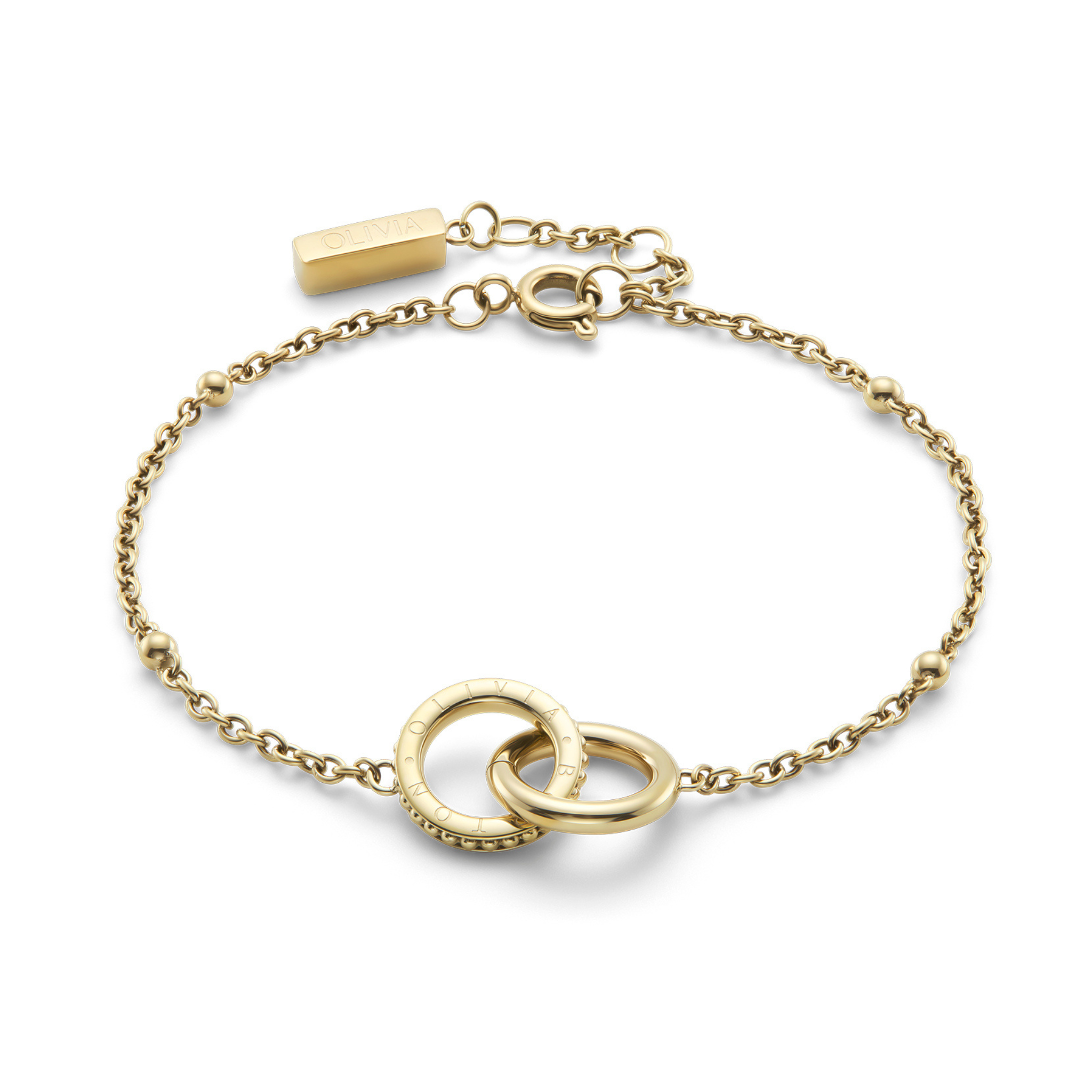 Womens Olivia Burton Gold Amity Interlock Bracelet