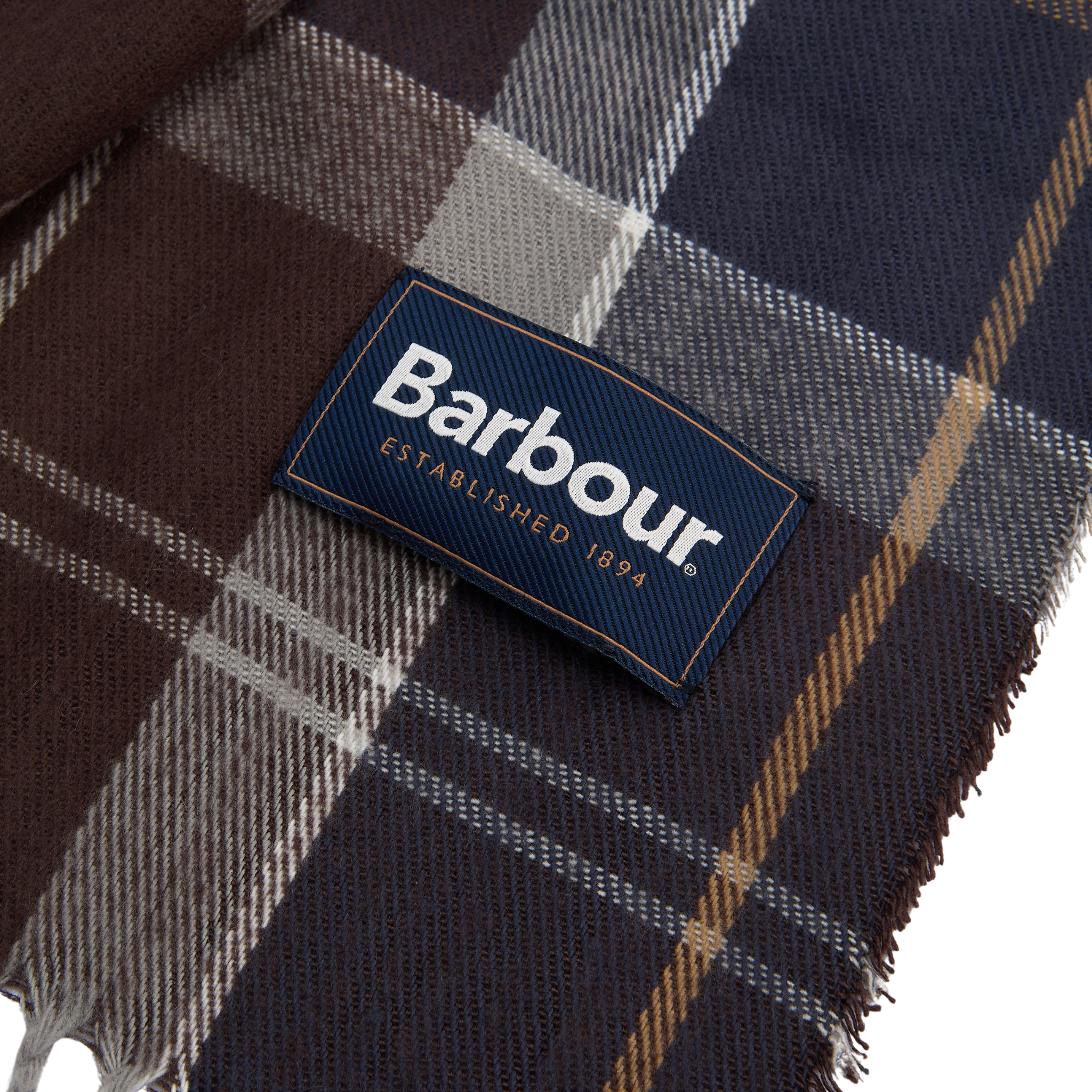 Mens Barbour Midnight Oak Swinton Beanie & Galingale Scarf Gift Set
