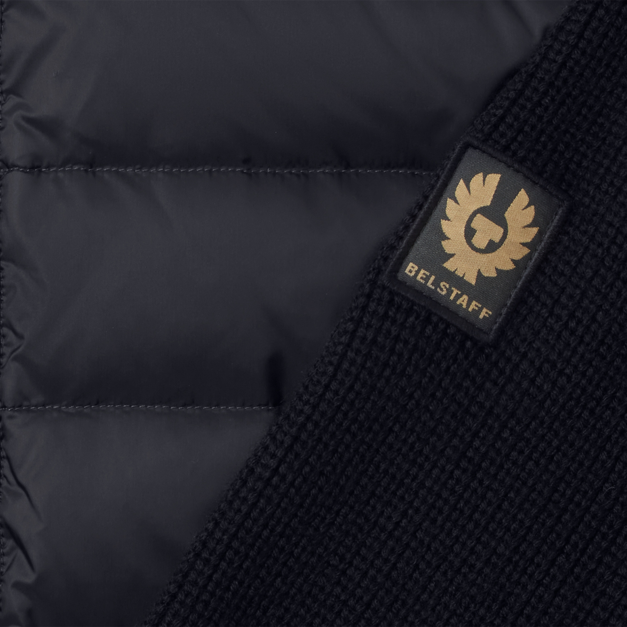 Mens Belstaff Dark Ink Circuiteer Hybrid Zip Cardigan