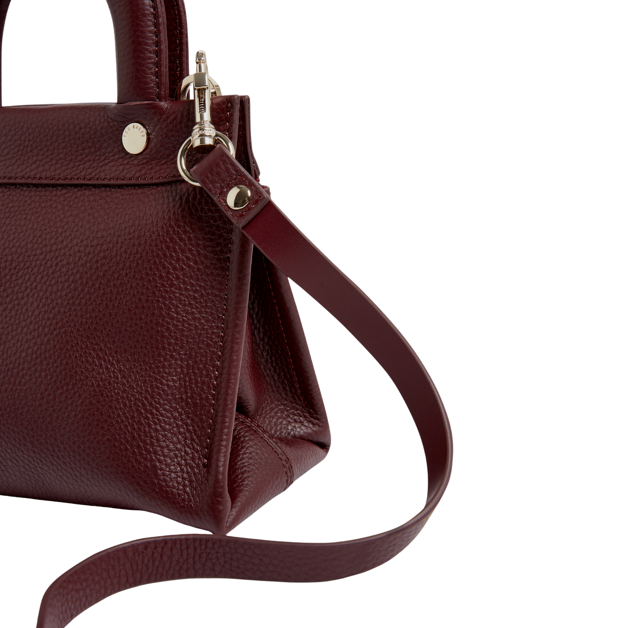Womens Ted Baker Dark Red Roniaa Grab Handle Small Tote Bag