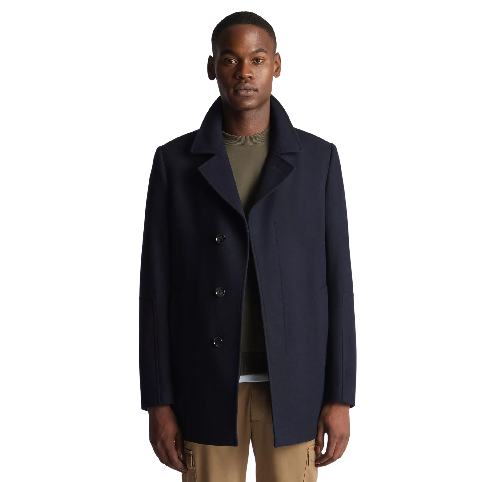 Mens Remus Uomo Navy Lochlan Peacoat