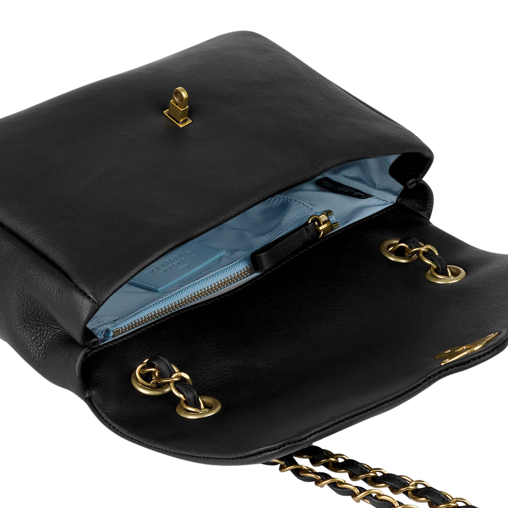 Womens Vivienne Westwood Black Anita Chain Smooth Shoulder Bag
