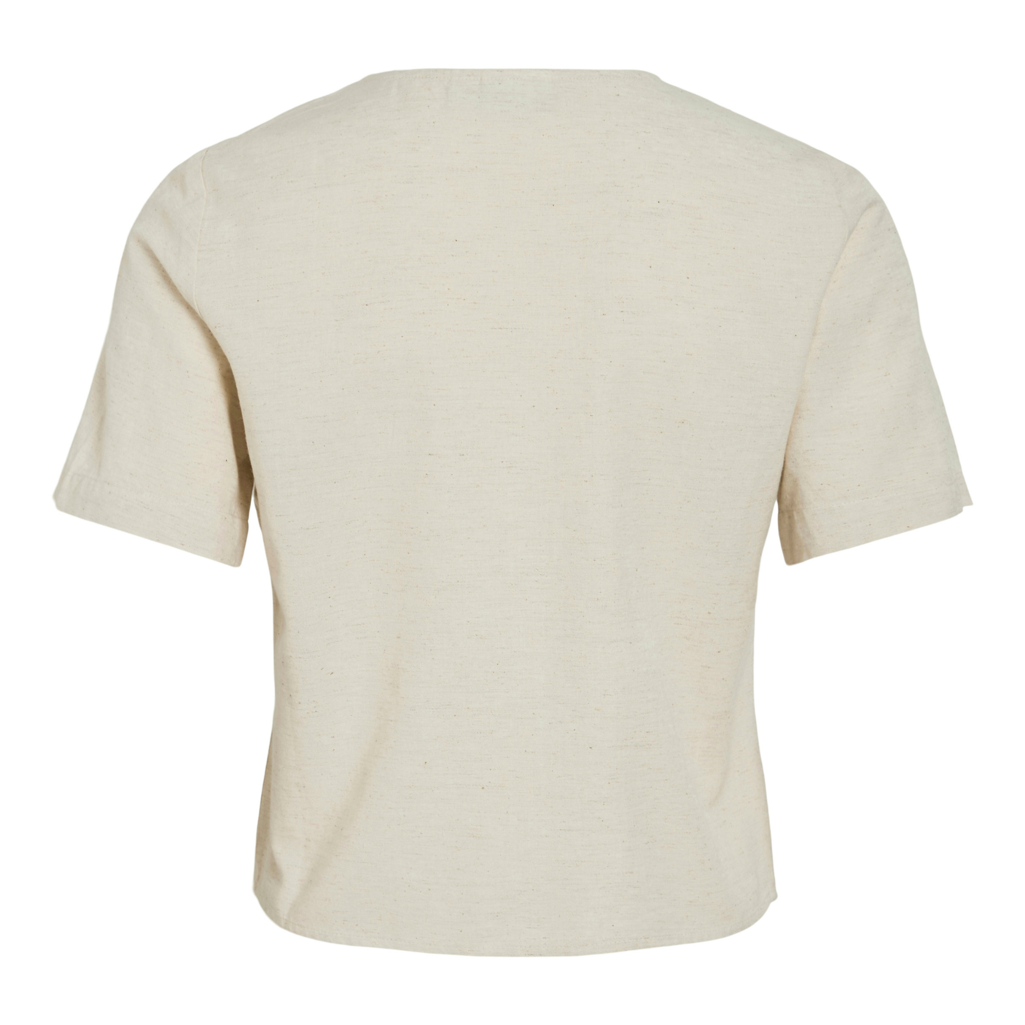 Womens Vila Natural Melange Viprisilla V-Neck Co-ord Top