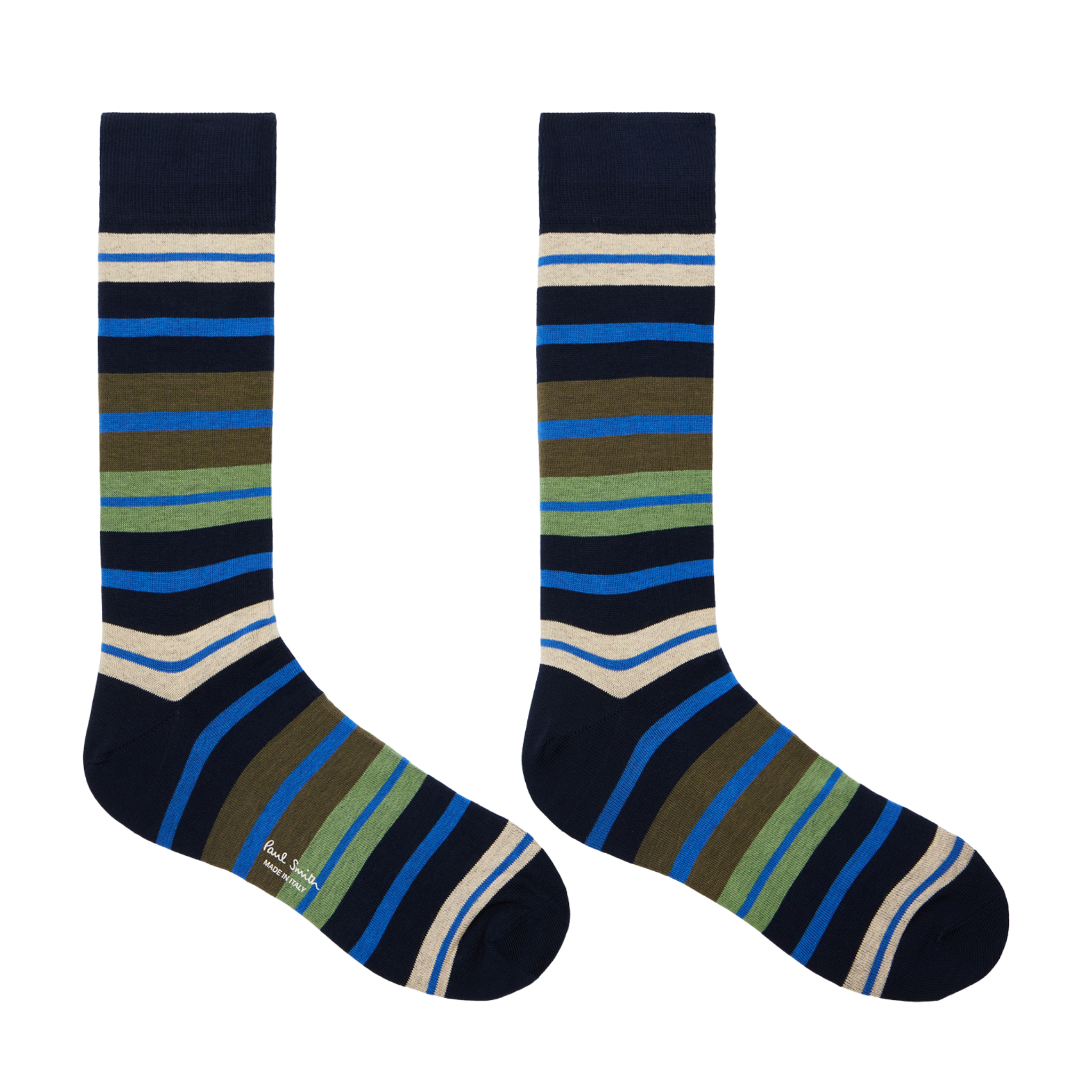 Mens Paul Smith Blue Multi Kean Stripe Socks
