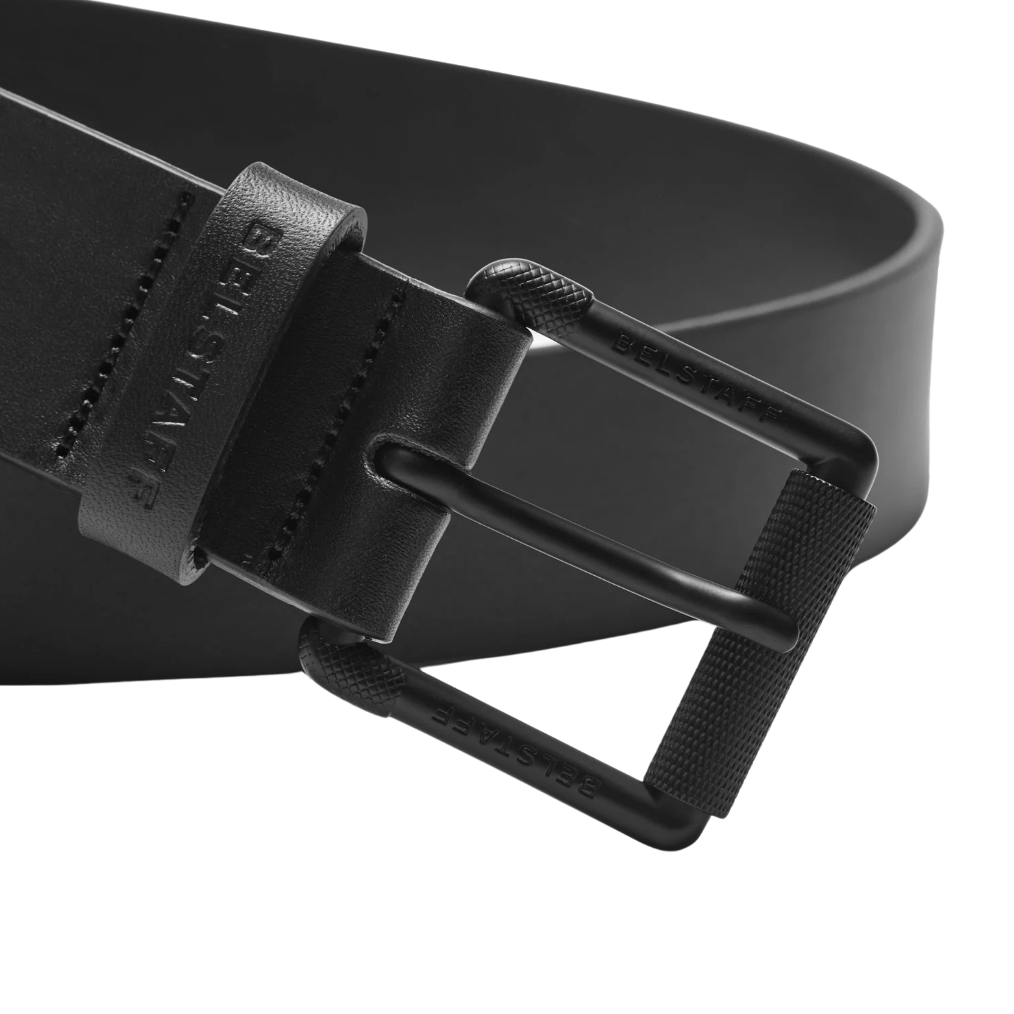 Mens Belstaff Black Roller Buckle Belt