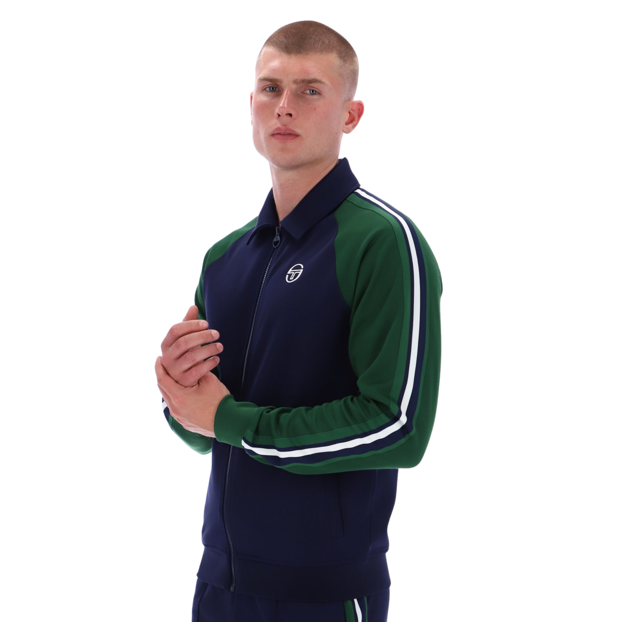 Mens Sergio Tacchini Maritime Blue/Eden Renshaw Track Top