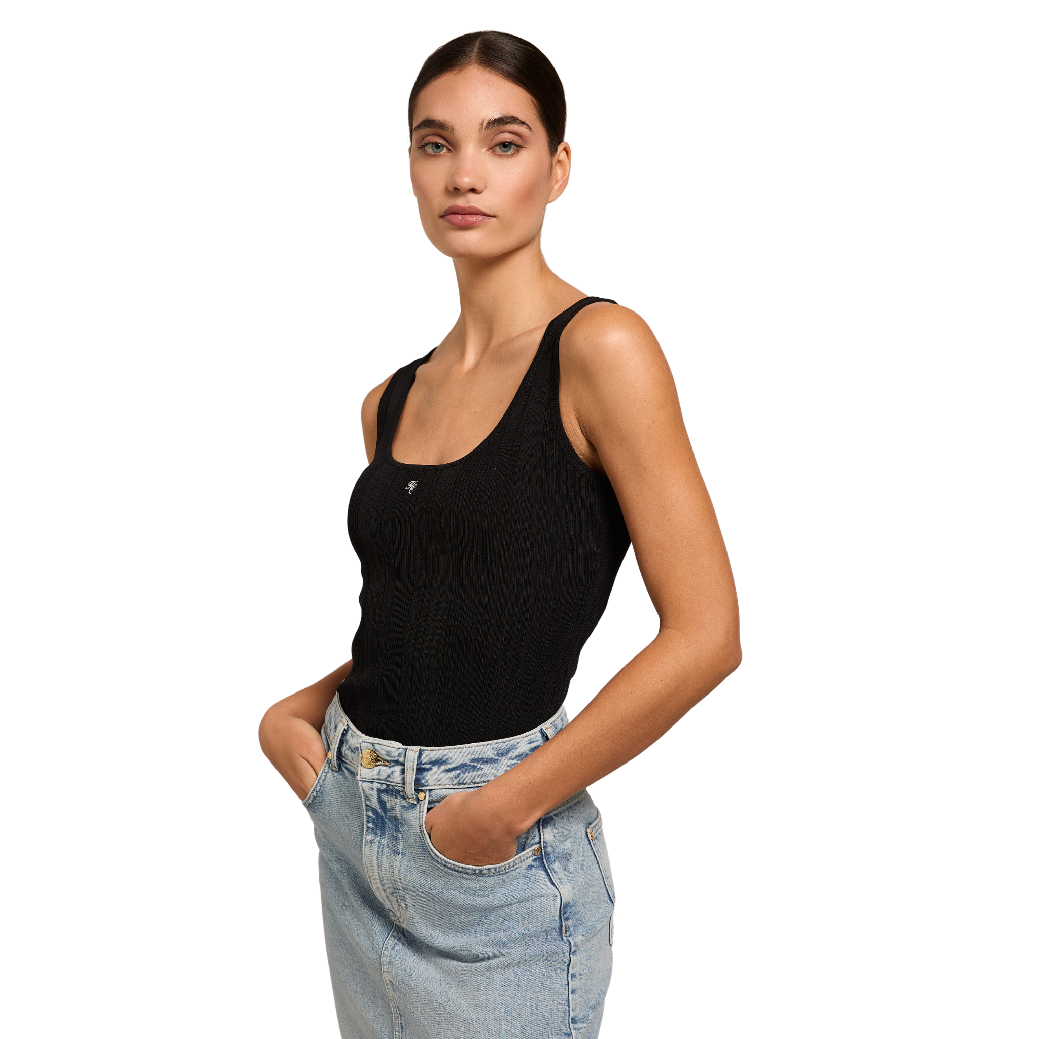 Womens Holland Cooper Black Ruby Knitted Vest Top