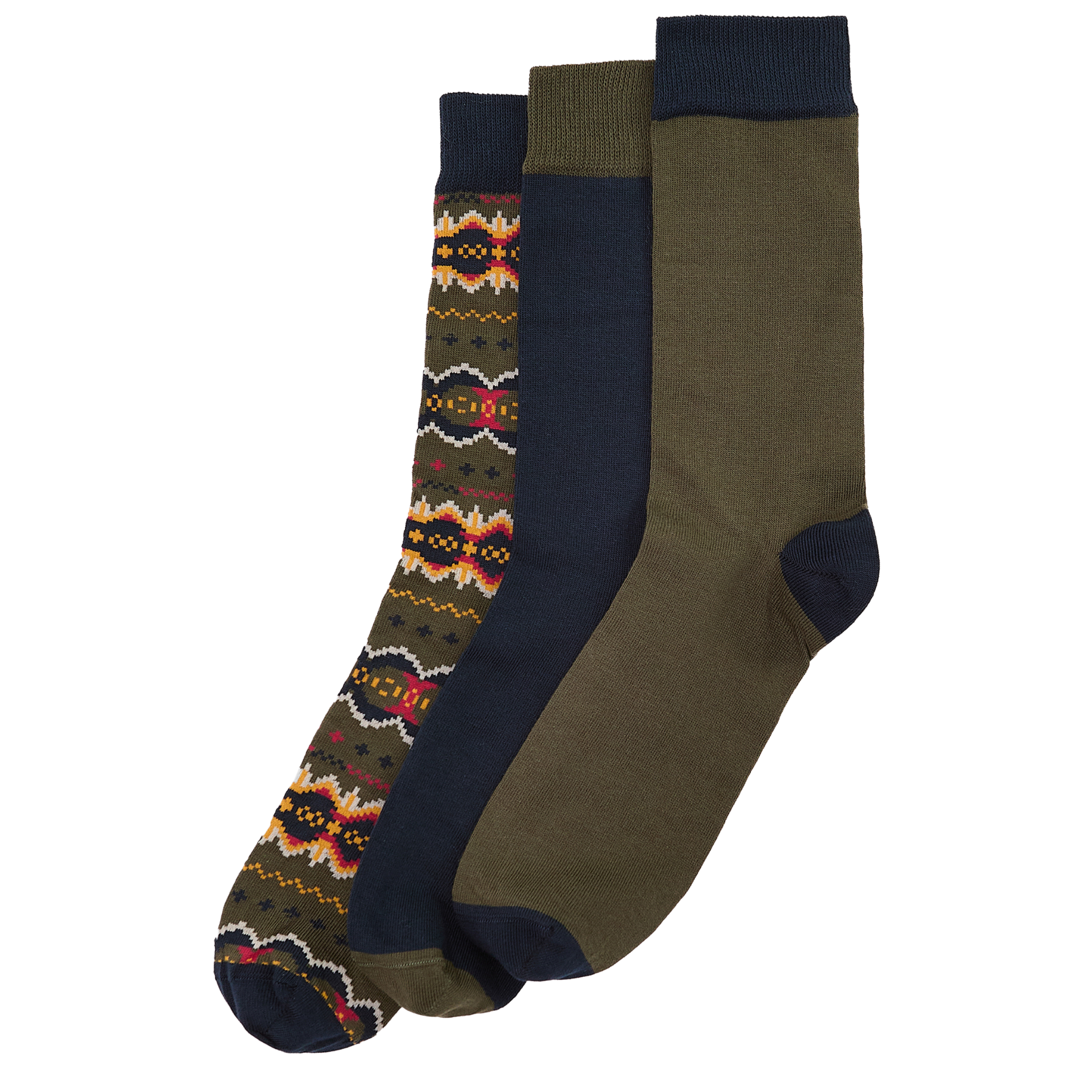 Mens Barbour Classic Tartan Case Fair Isle Socks Gift Box Set