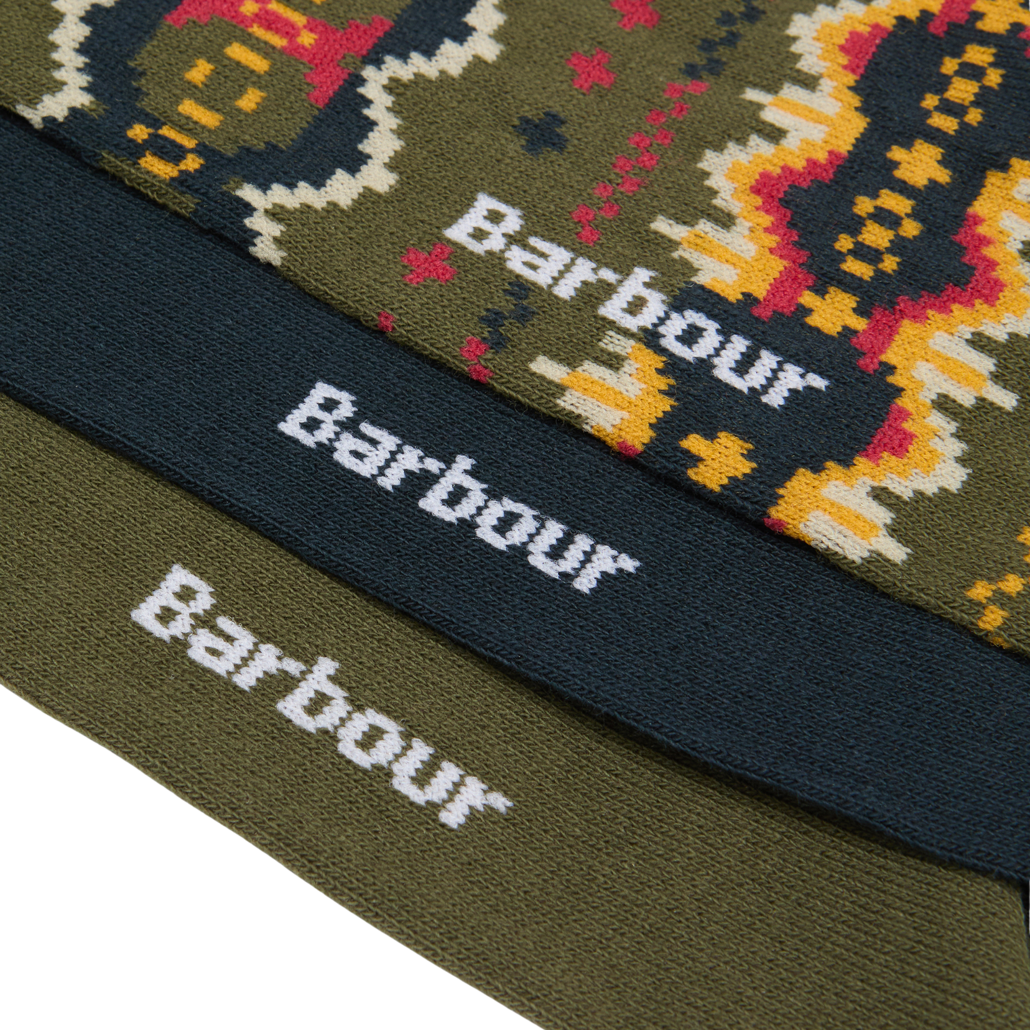 Mens Barbour Classic Tartan Case Fair Isle Socks Gift Box Set