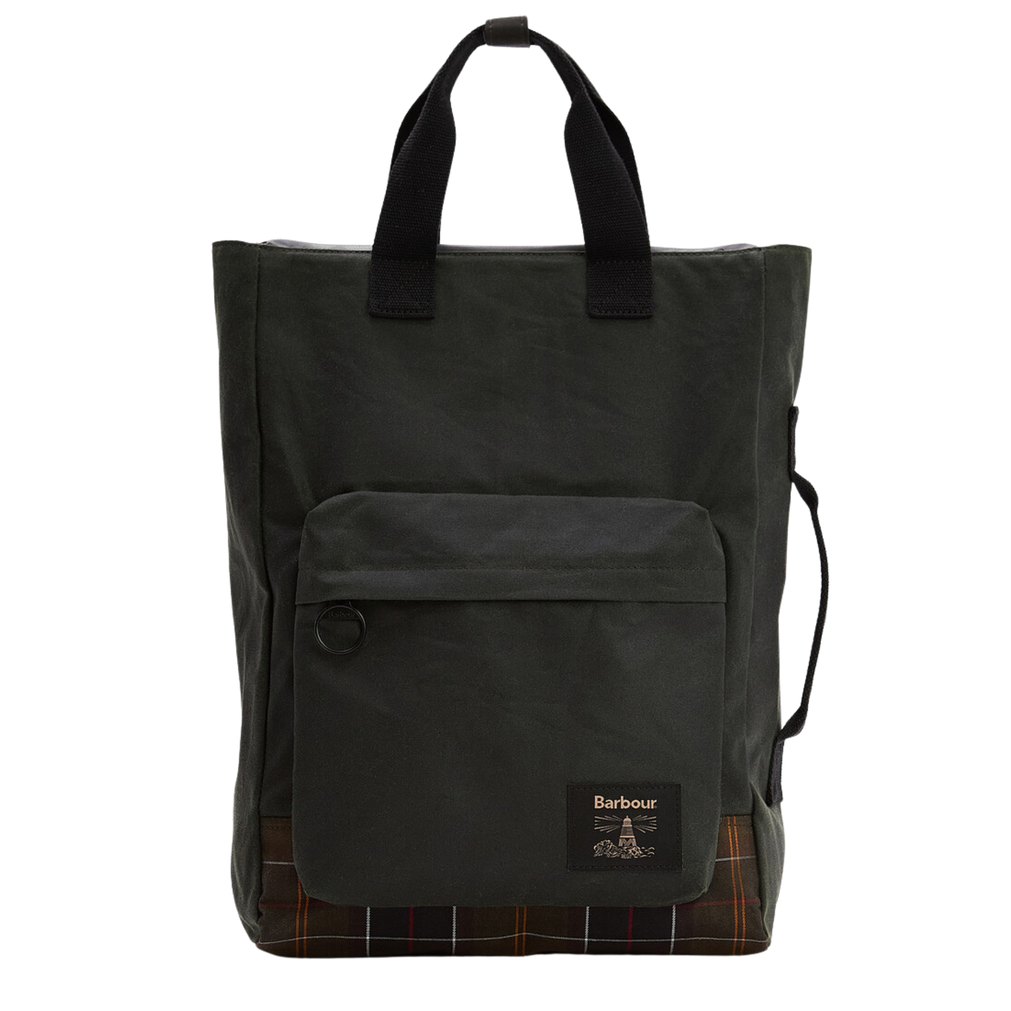 Mens Barbour Sage/Classic Tartan Field Wax Backpack