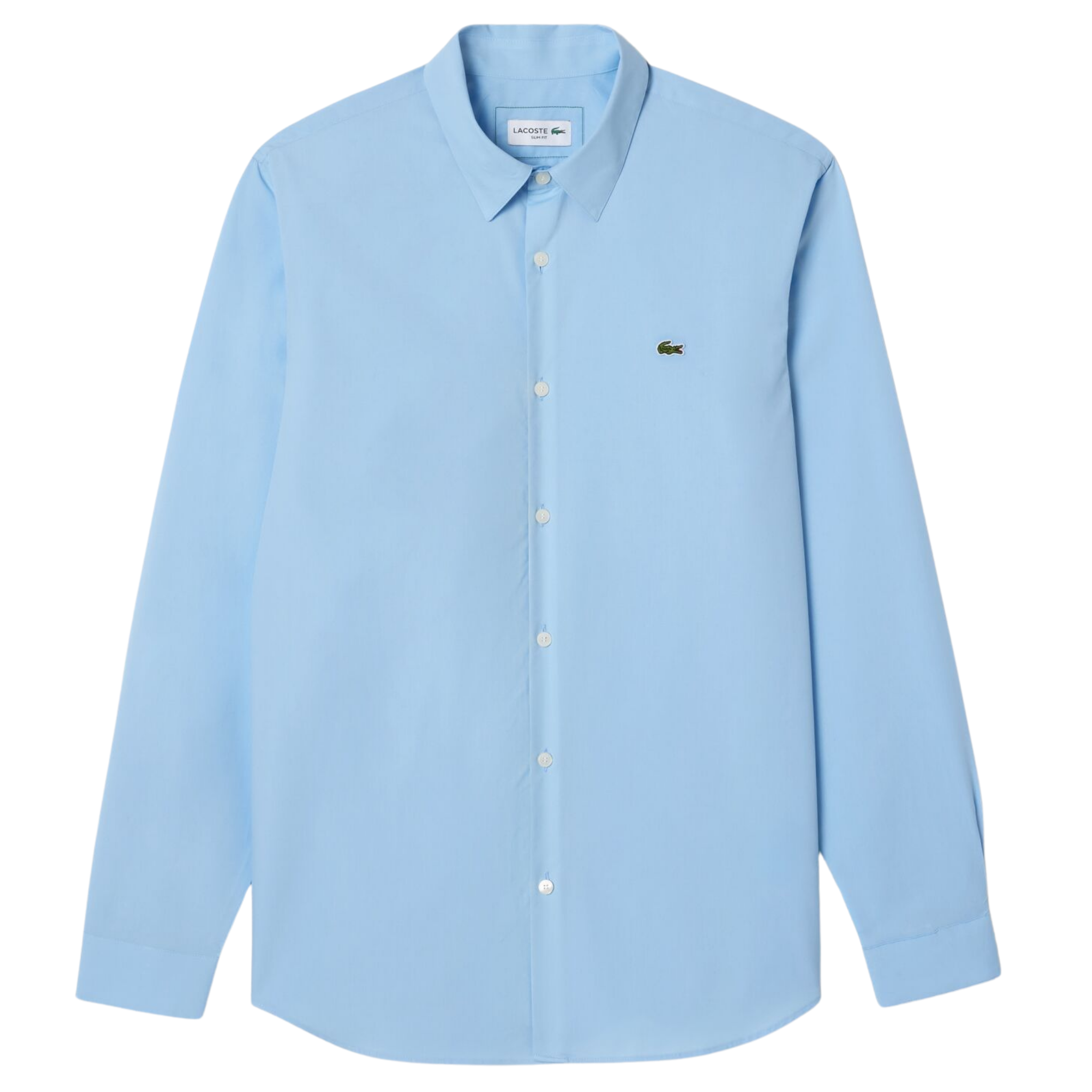 Mens Lacoste Overview Blue Cotton Poplin Slim Fit L/s Shirt