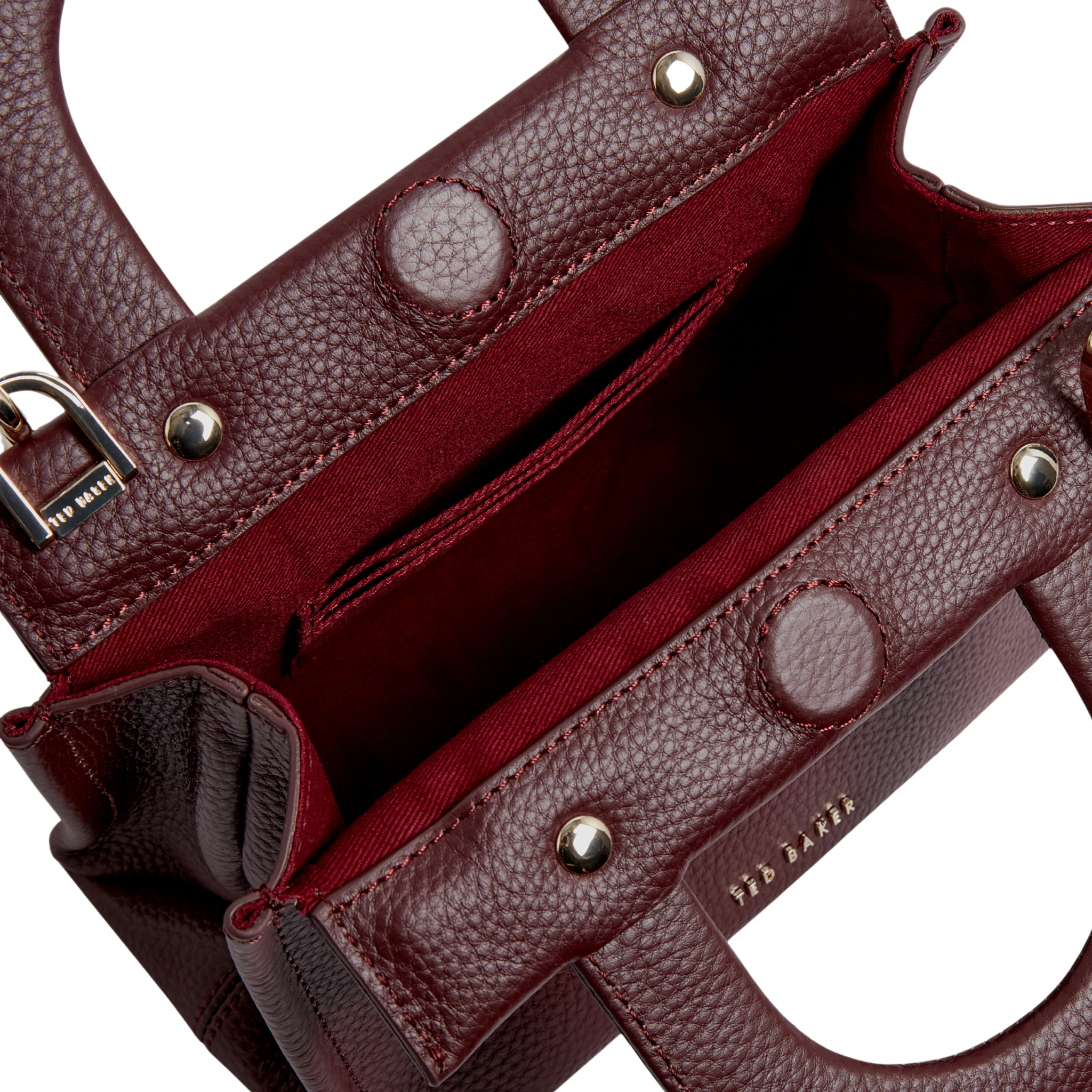 Womens Ted Baker Dark Red Roniaa Grab Handle Small Tote Bag