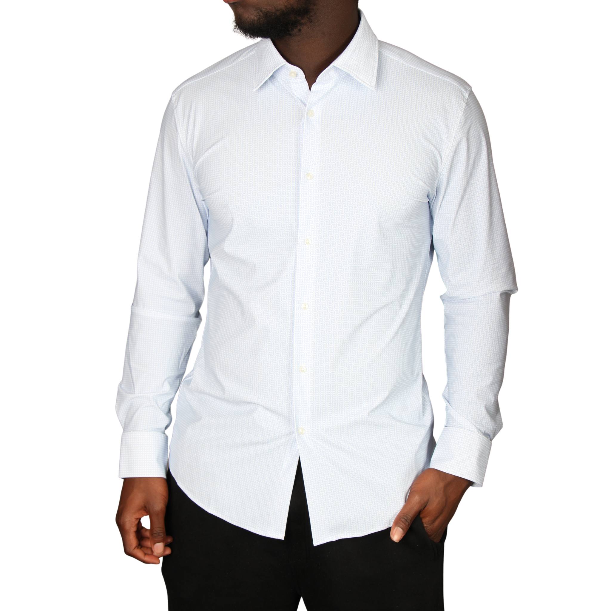 Mens BOSS Light Blue P-Hank-K-261 L/s Shirt