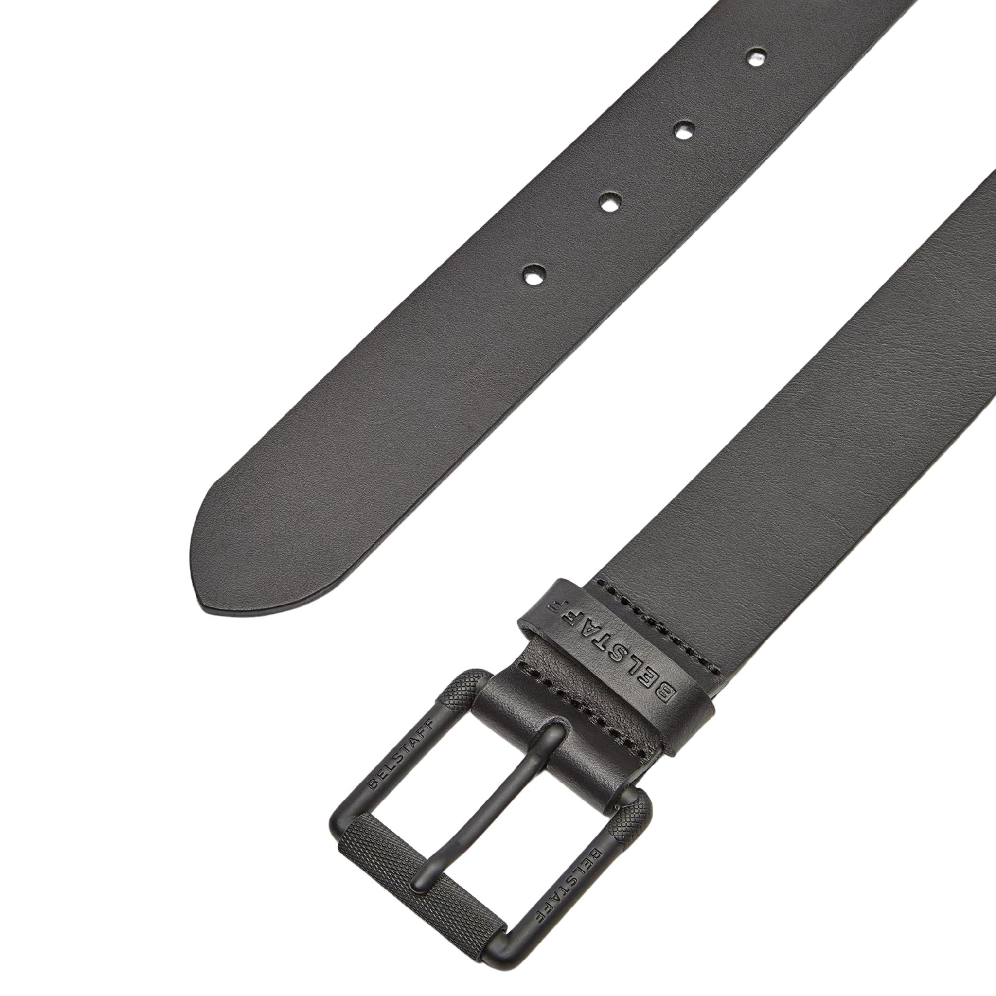 Mens Belstaff Black Roller Buckle Belt