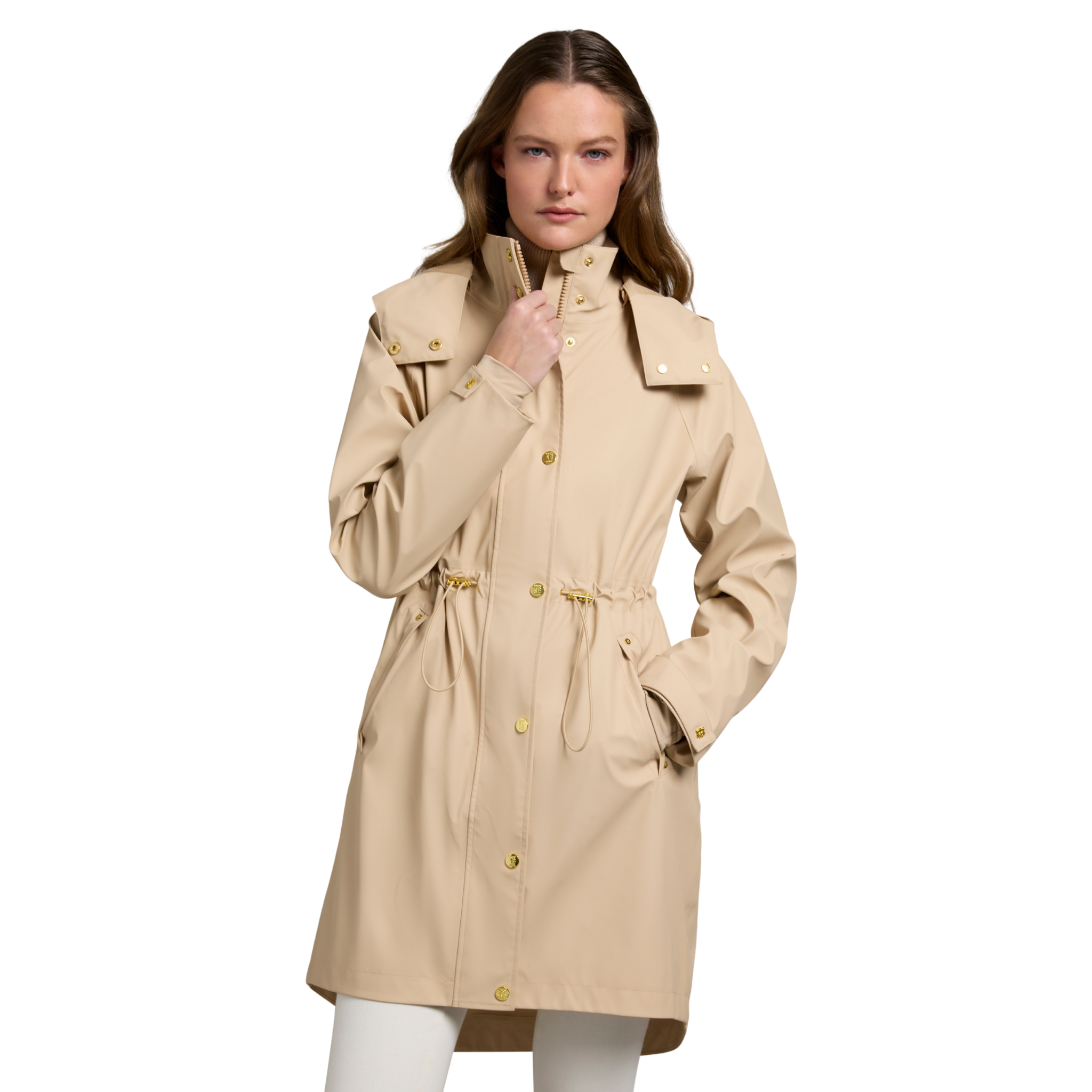 Womens Holland Cooper Sand Chartwell Rain Parka