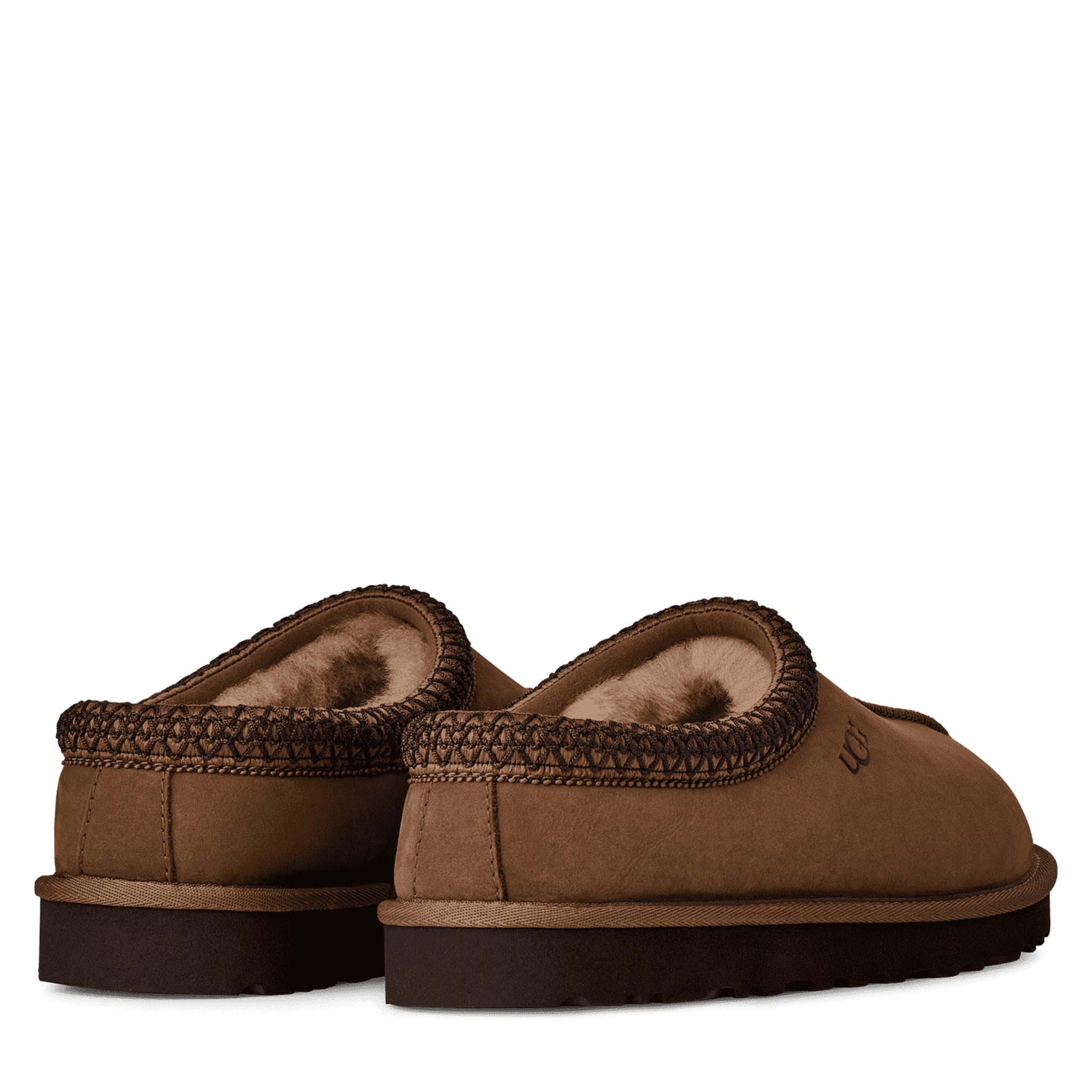 Mens UGG Dark Chestnut Tasman II Nubuck Slippers
