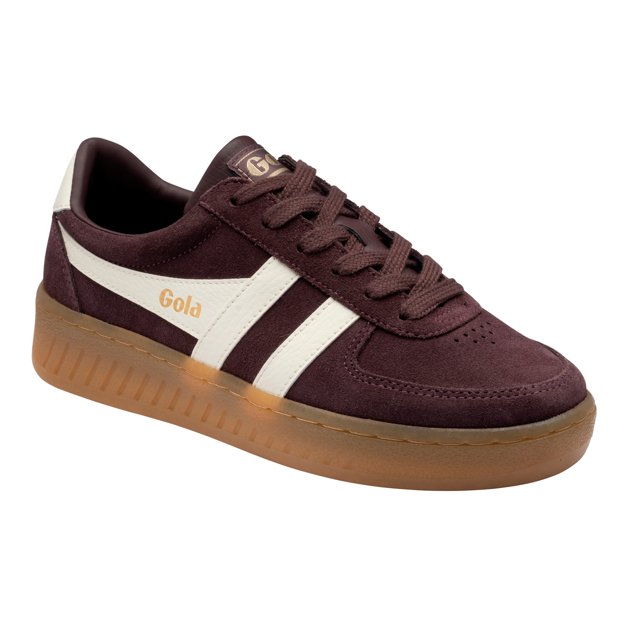 Womens Gola Cocoa/Off White/Gum Grandslam Suede Trainers