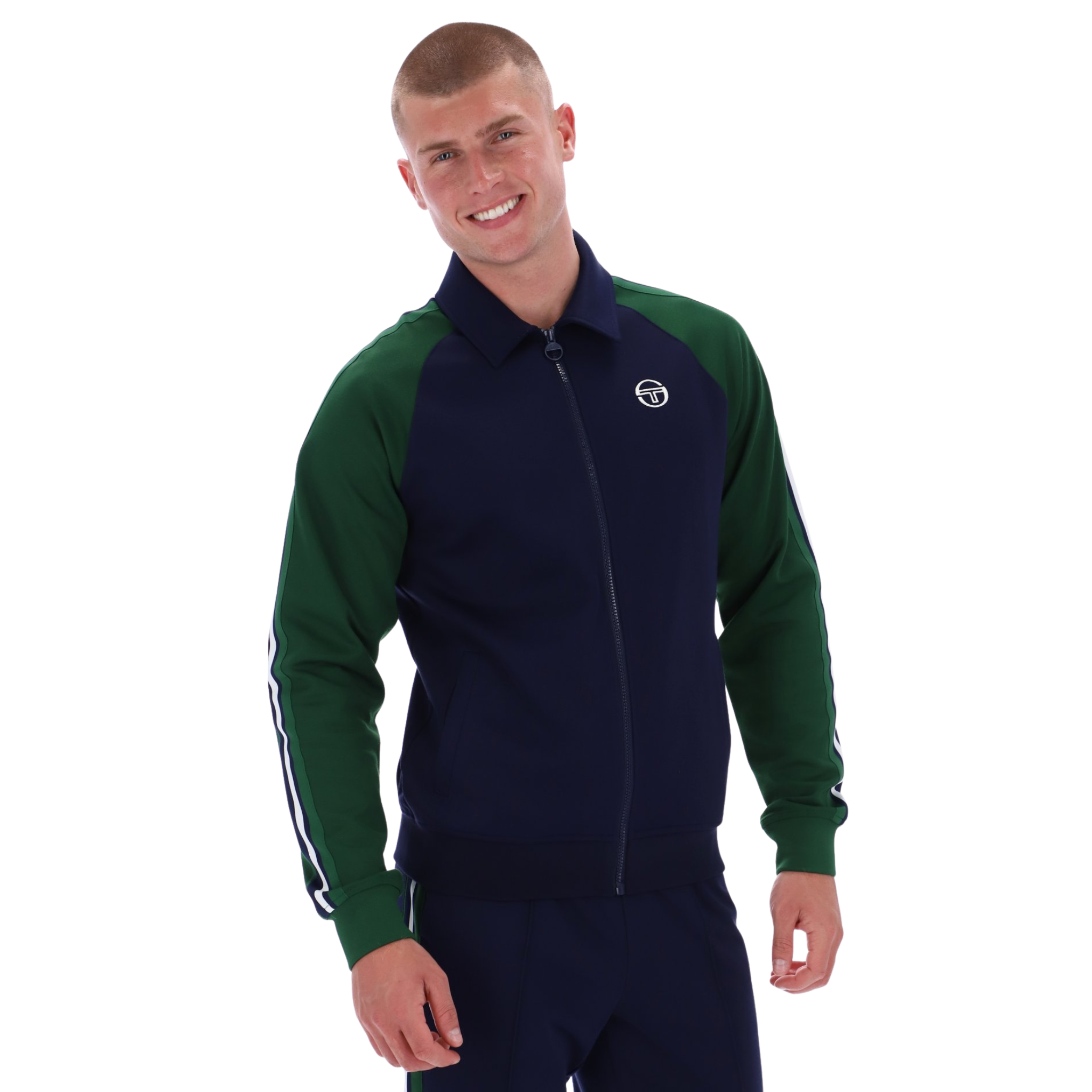 Mens Sergio Tacchini Maritime Blue/Eden Renshaw Track Top