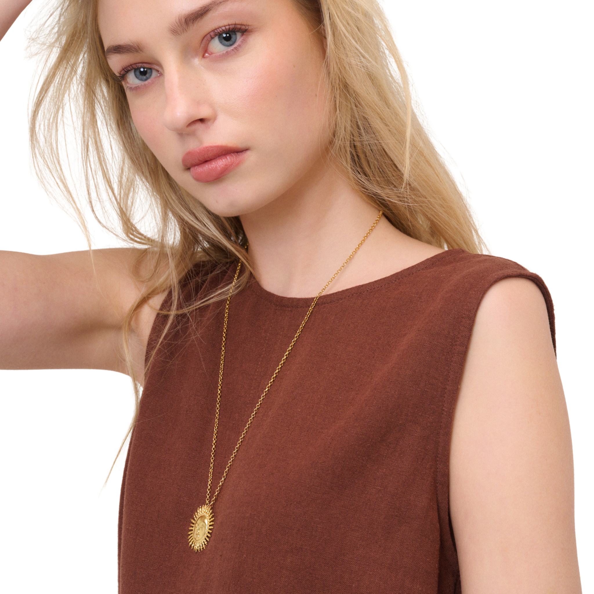 Womens Nobody's Child Brown Stirling Linen Tank Top