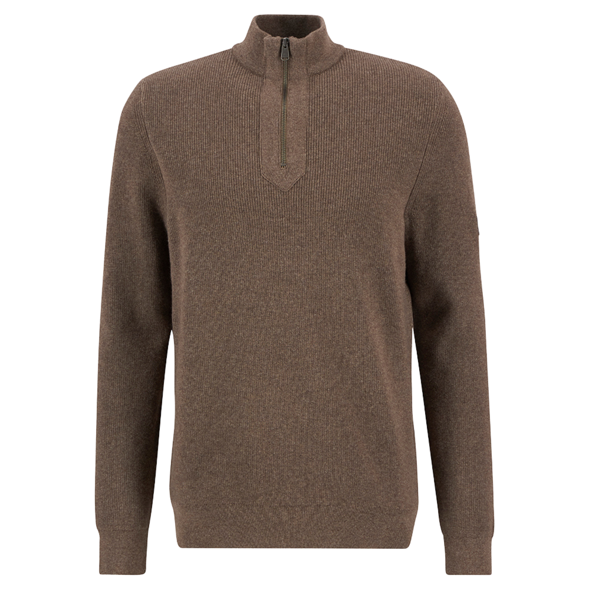 Mens Barbour International Brindle Crawley Funnel Neck Half Zip Knit