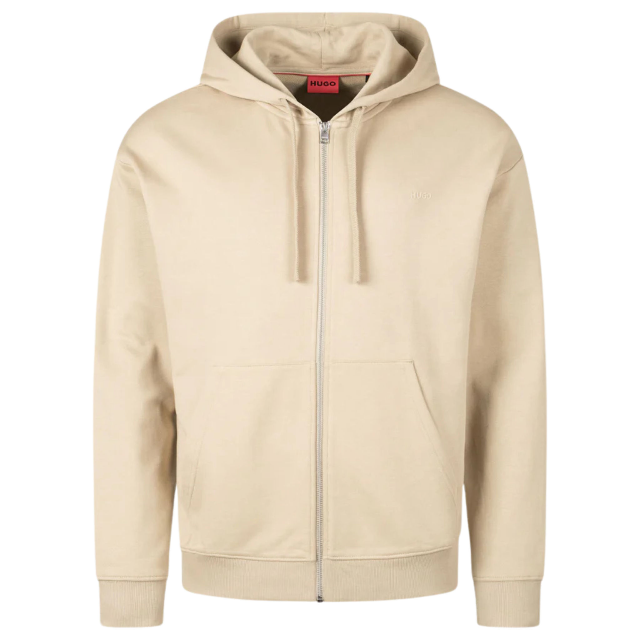 Mens HUGO Medium Beige Dapozip Hoodie