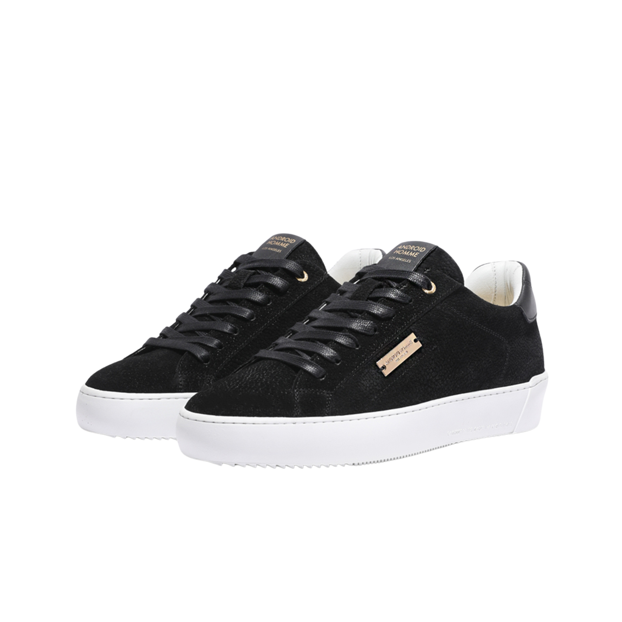 Mens Android Homme Black Zuma Jumbo Stingray Suede Trainers