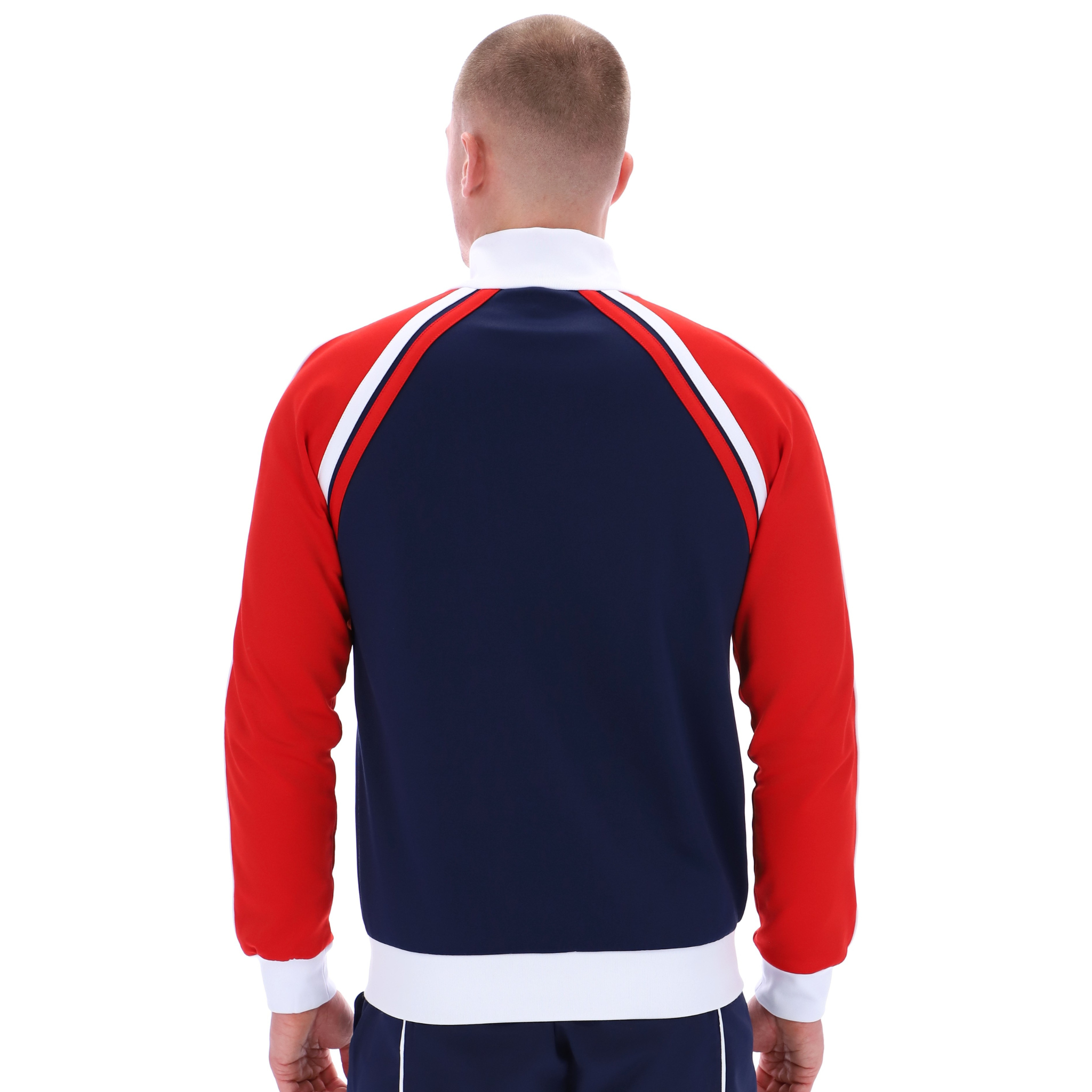 Mens Sergio Tacchini Maritime Blue/Adrenaline Rush/White Ghibli Davis Track Top