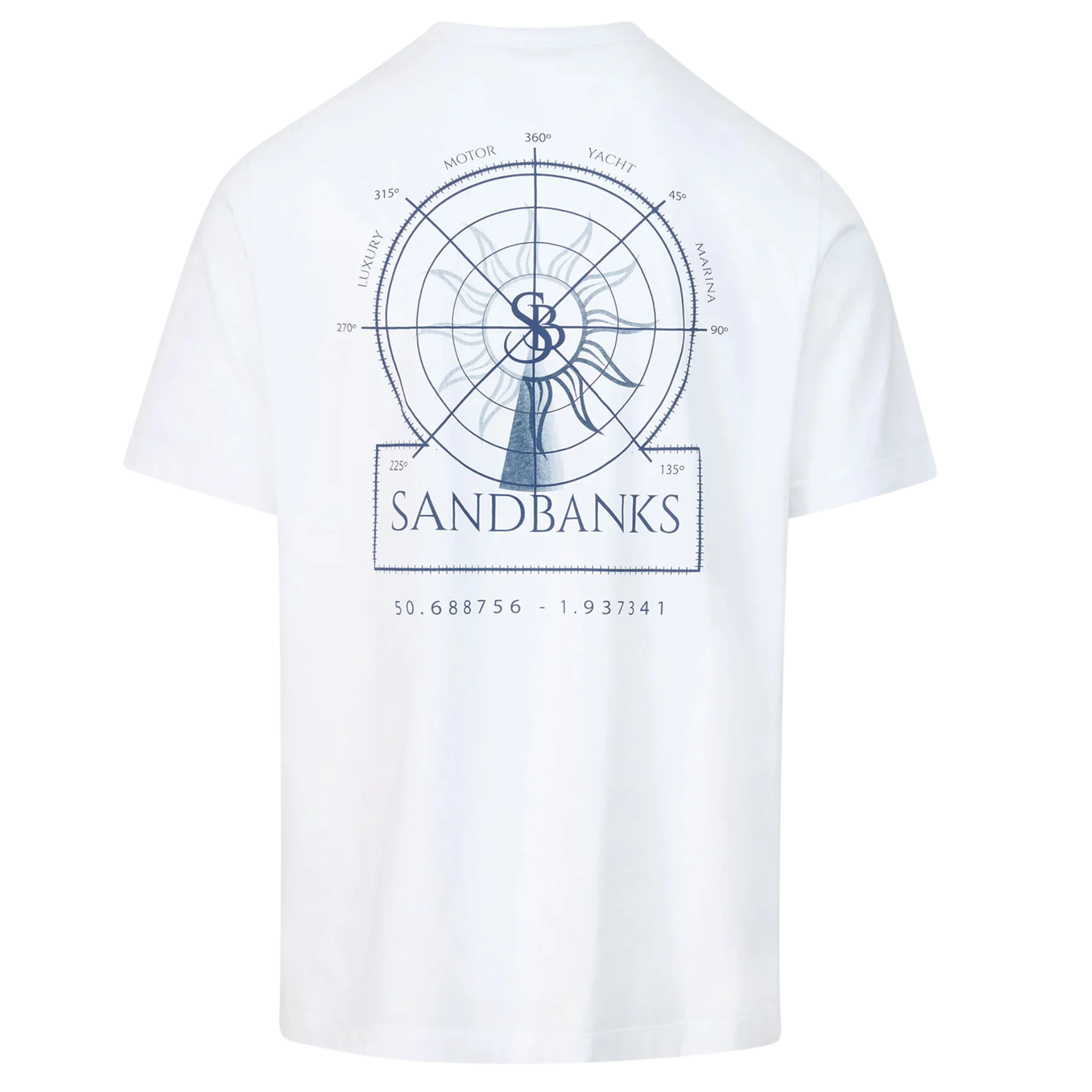 Mens Sandbanks White Sonar S/s T Shirt