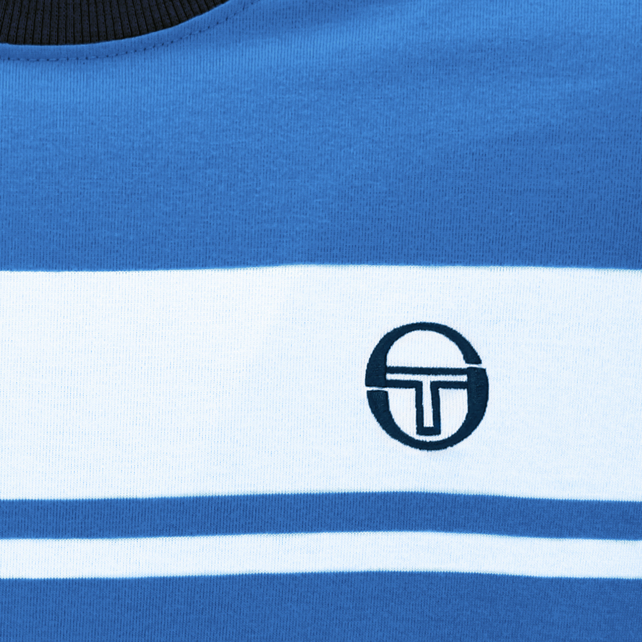 Mens Sergio Tacchini Directoire Blue/White Master S/s T Shirt