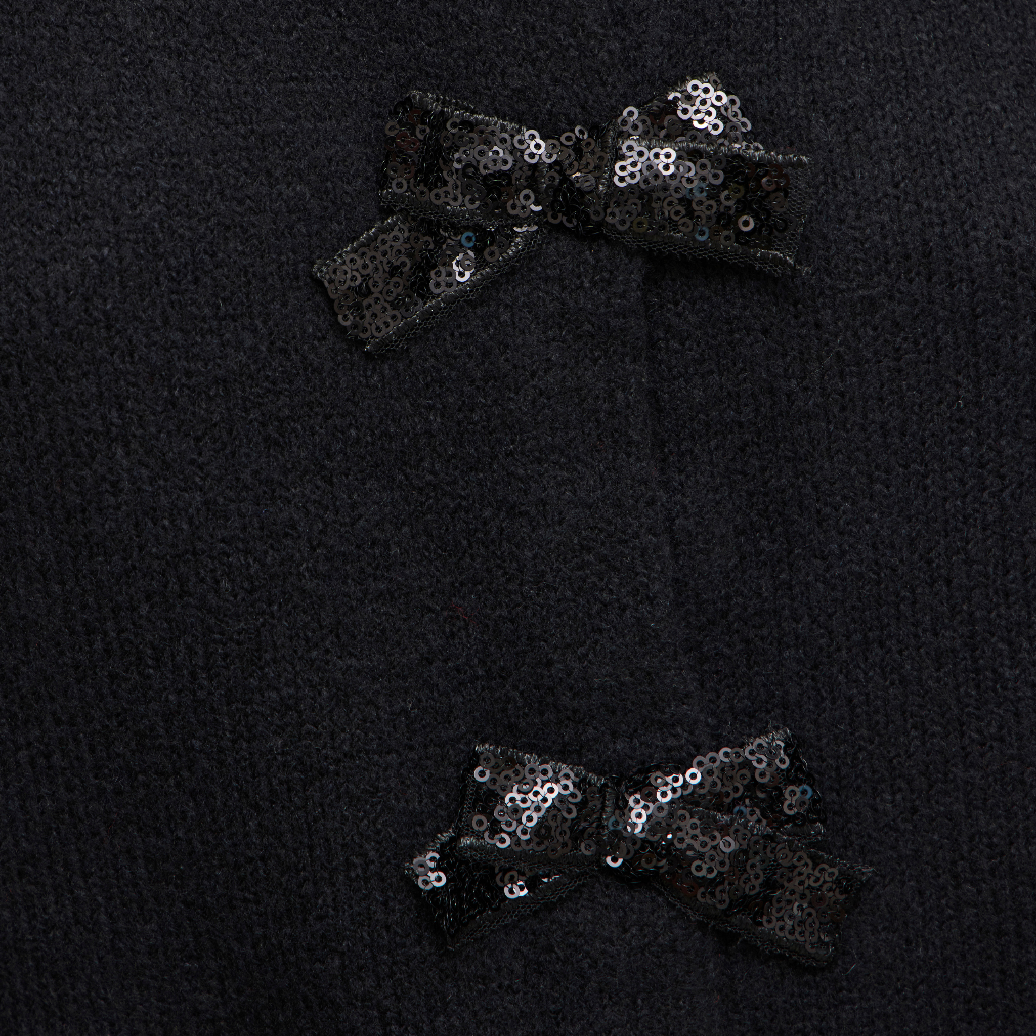 Womens Vila Black Beauty Vibrianna Bow Knit Cardigan