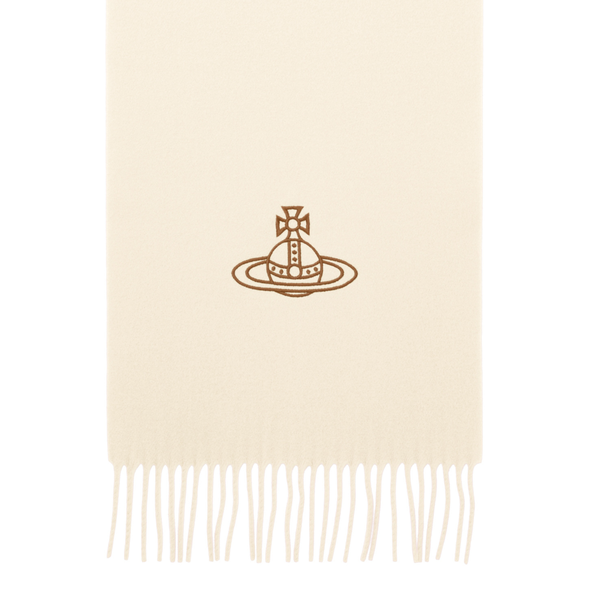 Womens Vivienne Westwood Off White Embroidered Orb Scarf