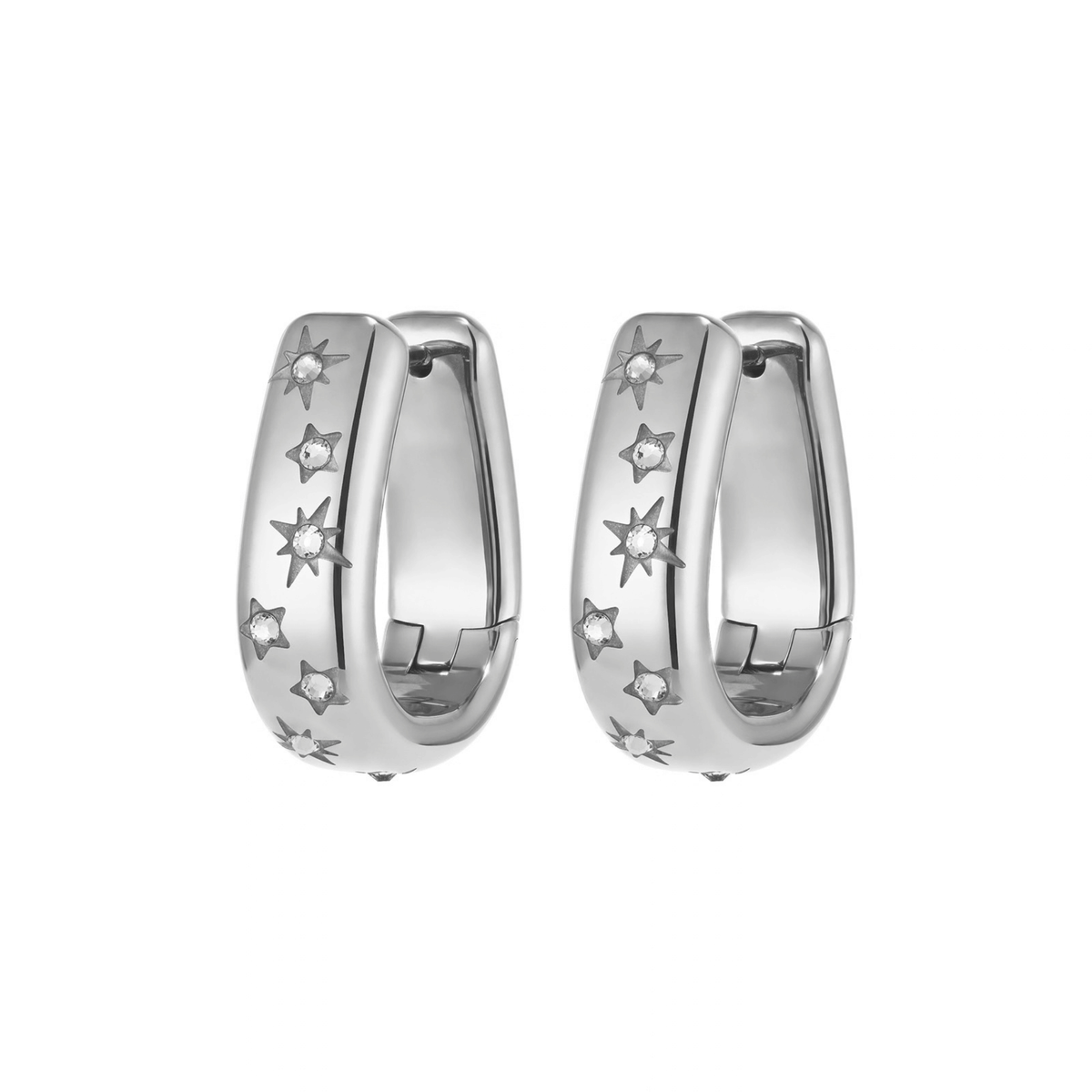 Womens Olivia Burton Silver Celestial Wide Hoop Earrings