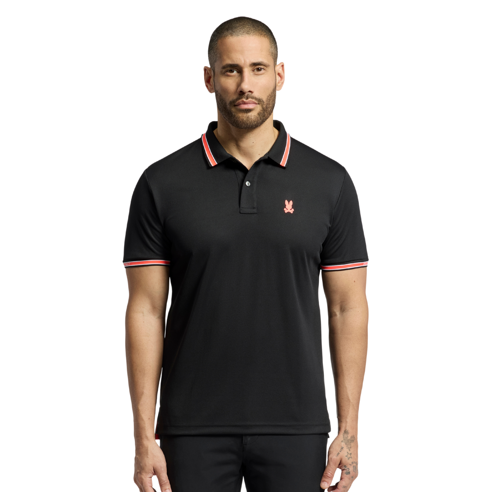 Mens Psycho Bunny Black Forrest Sport Pique S/s Polo