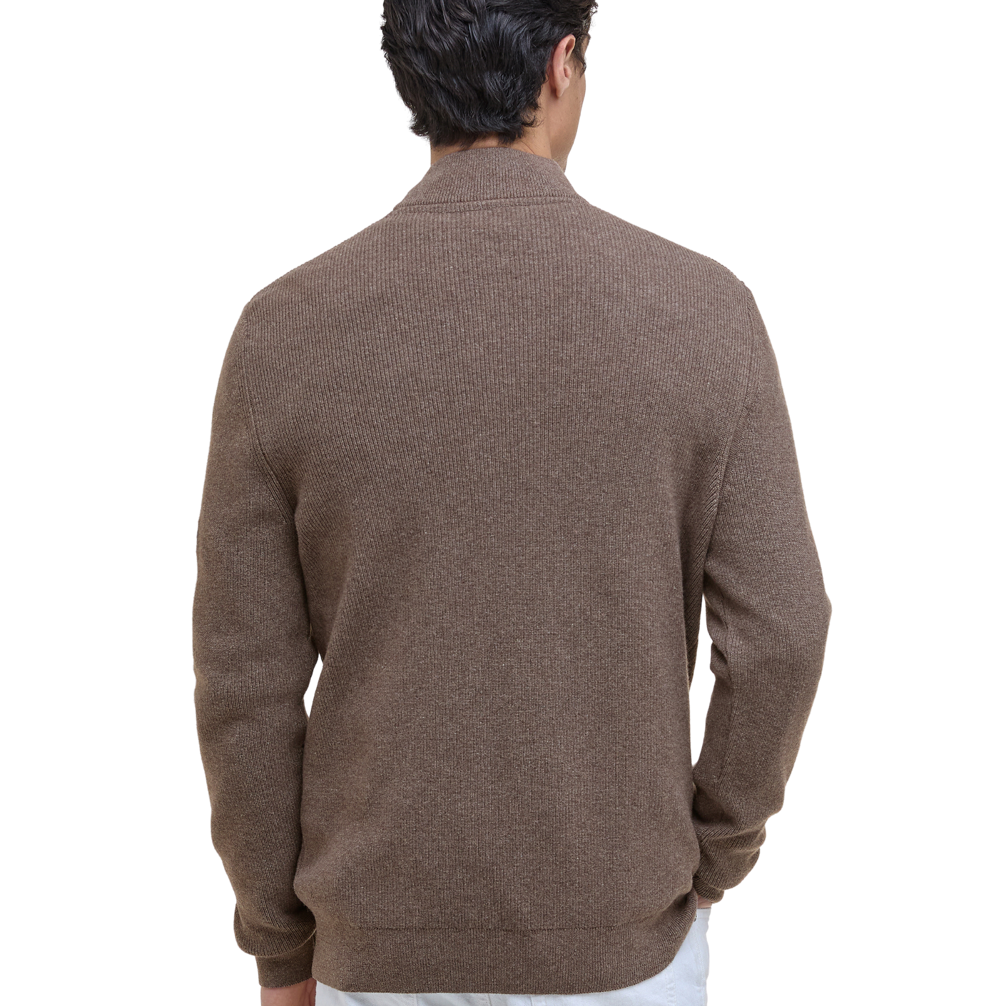 Mens Barbour International Brindle Crawley Funnel Neck Half Zip Knit