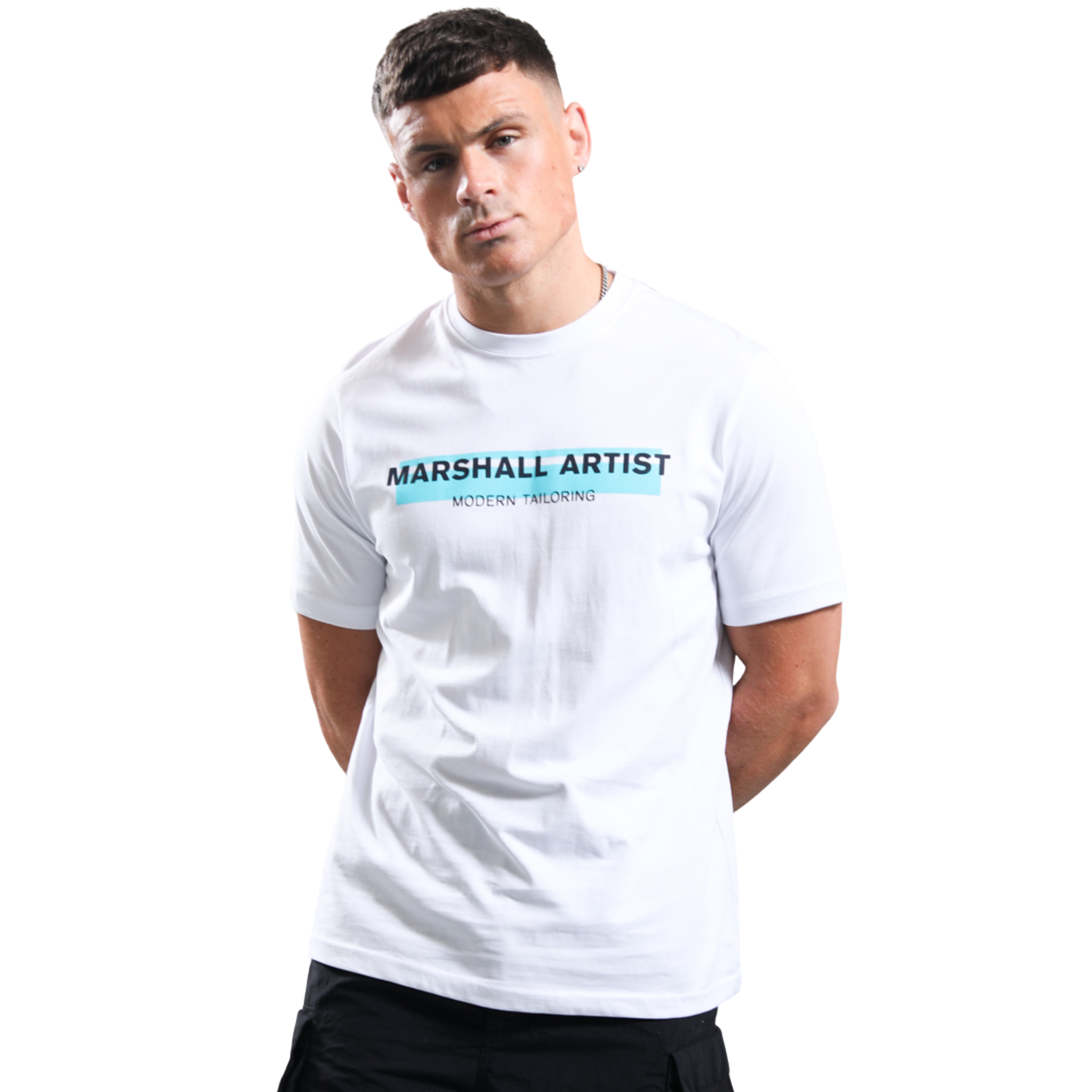 Mens Marshall Artist White Seafield Logo S/s T Shirt