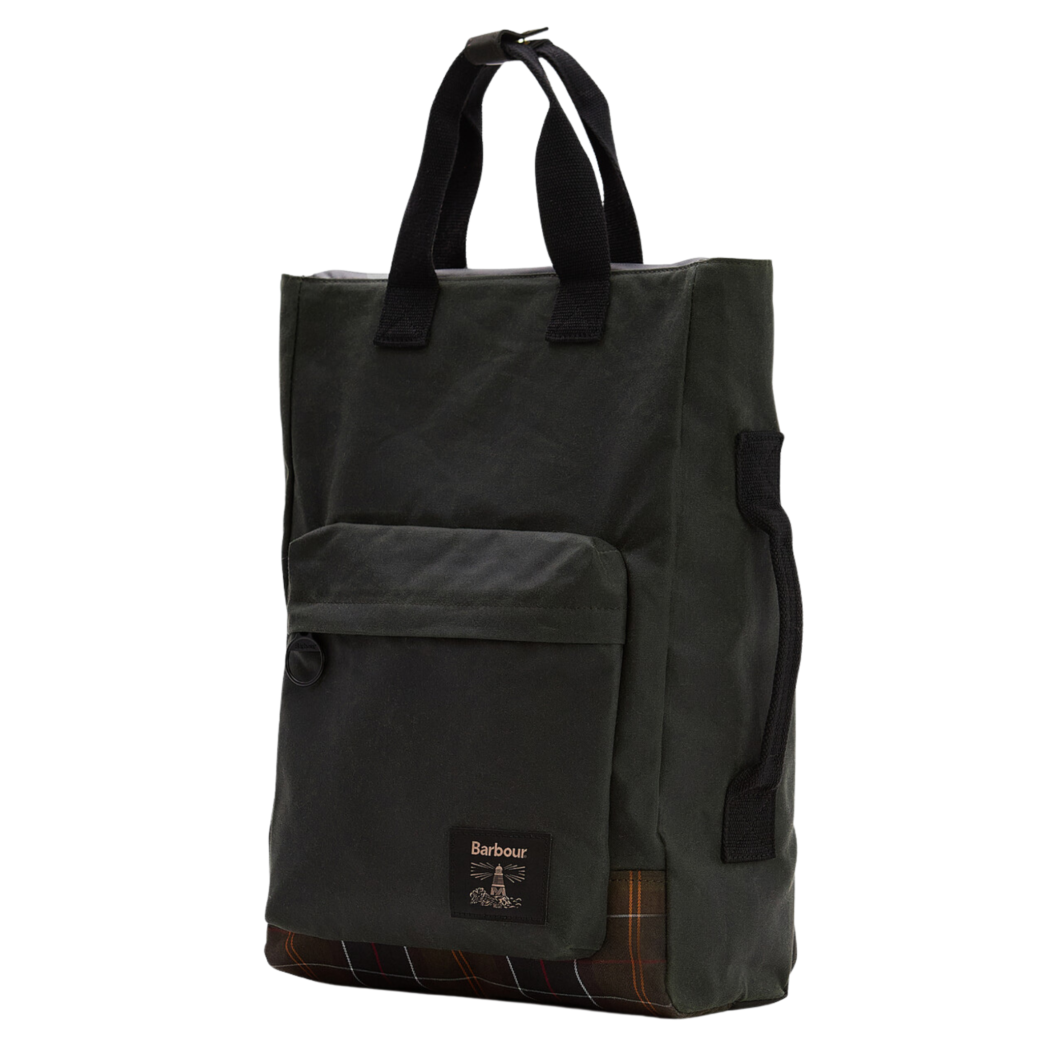 Mens Barbour Sage/Classic Tartan Field Wax Backpack