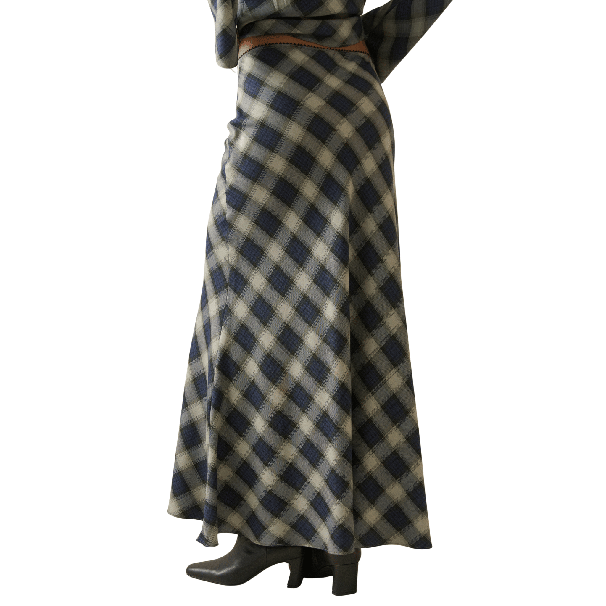 Womens Nobody's Child Blue Otto Midi Skirt