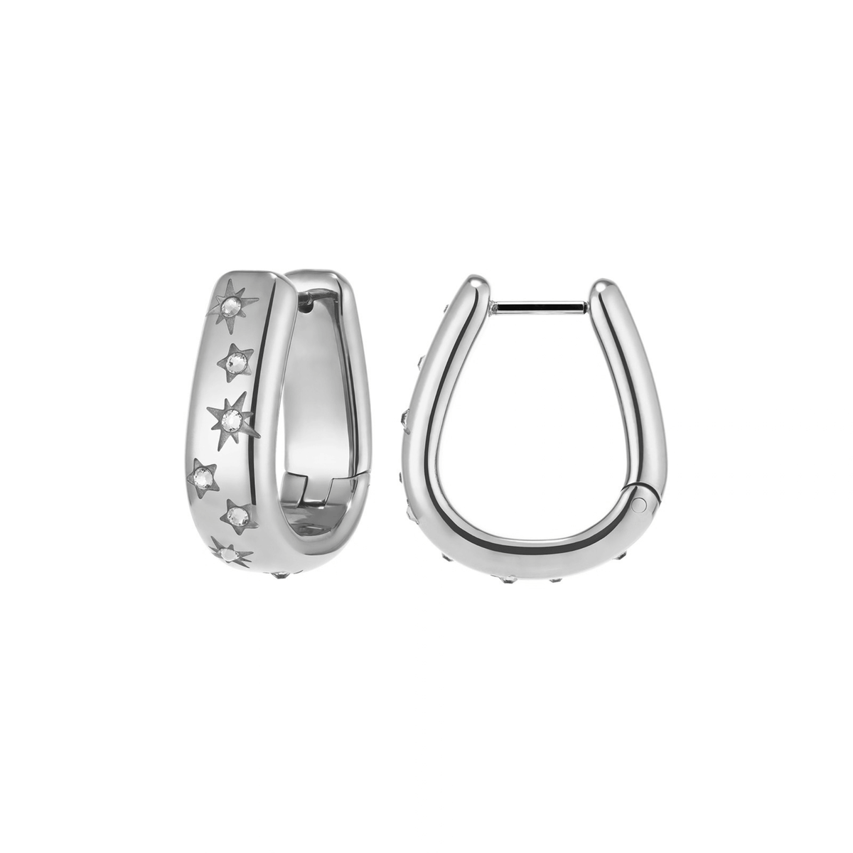 Womens Olivia Burton Silver Celestial Wide Hoop Earrings