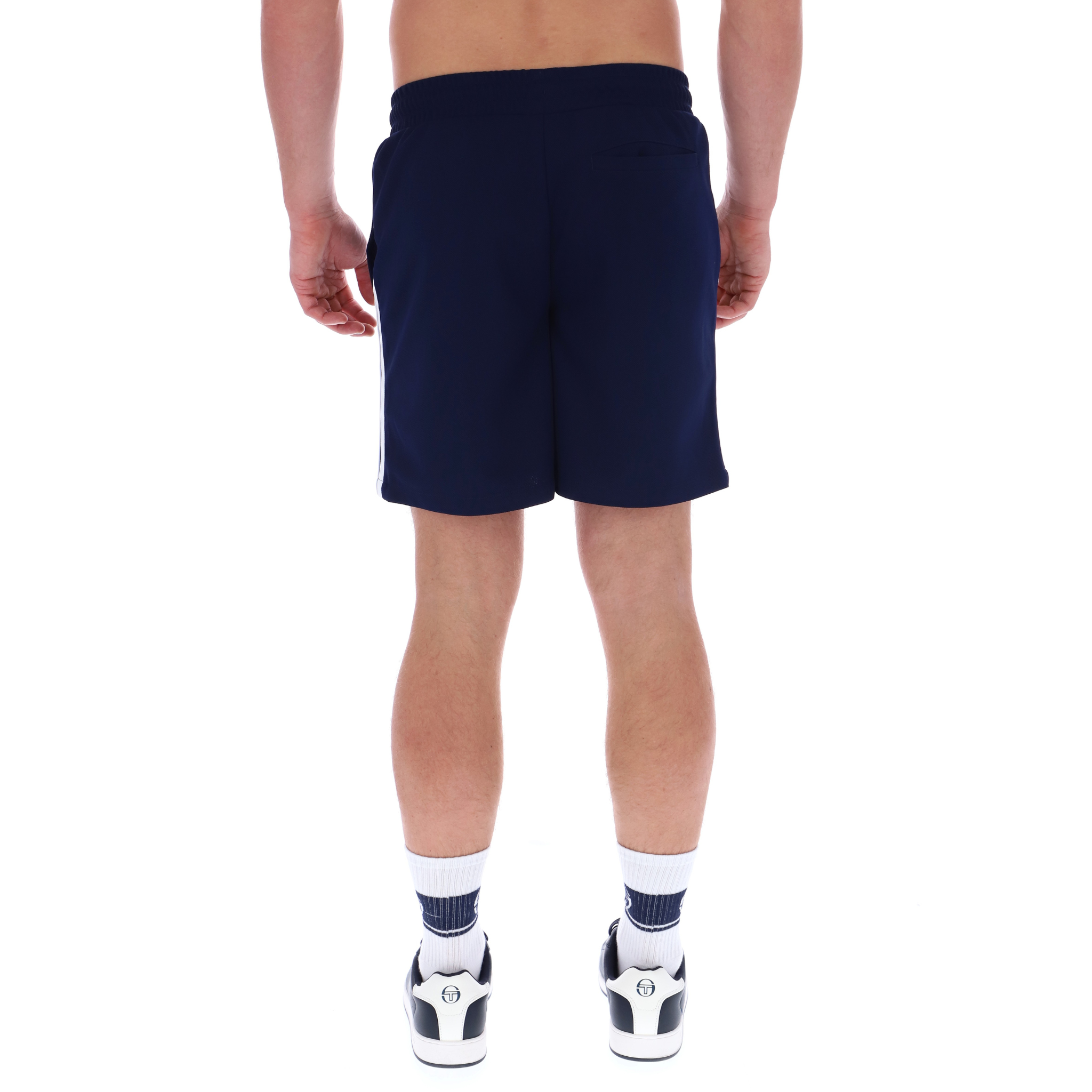 Mens Sergio Tacchini Maritime Blue/White Pietrapertosa Shorts
