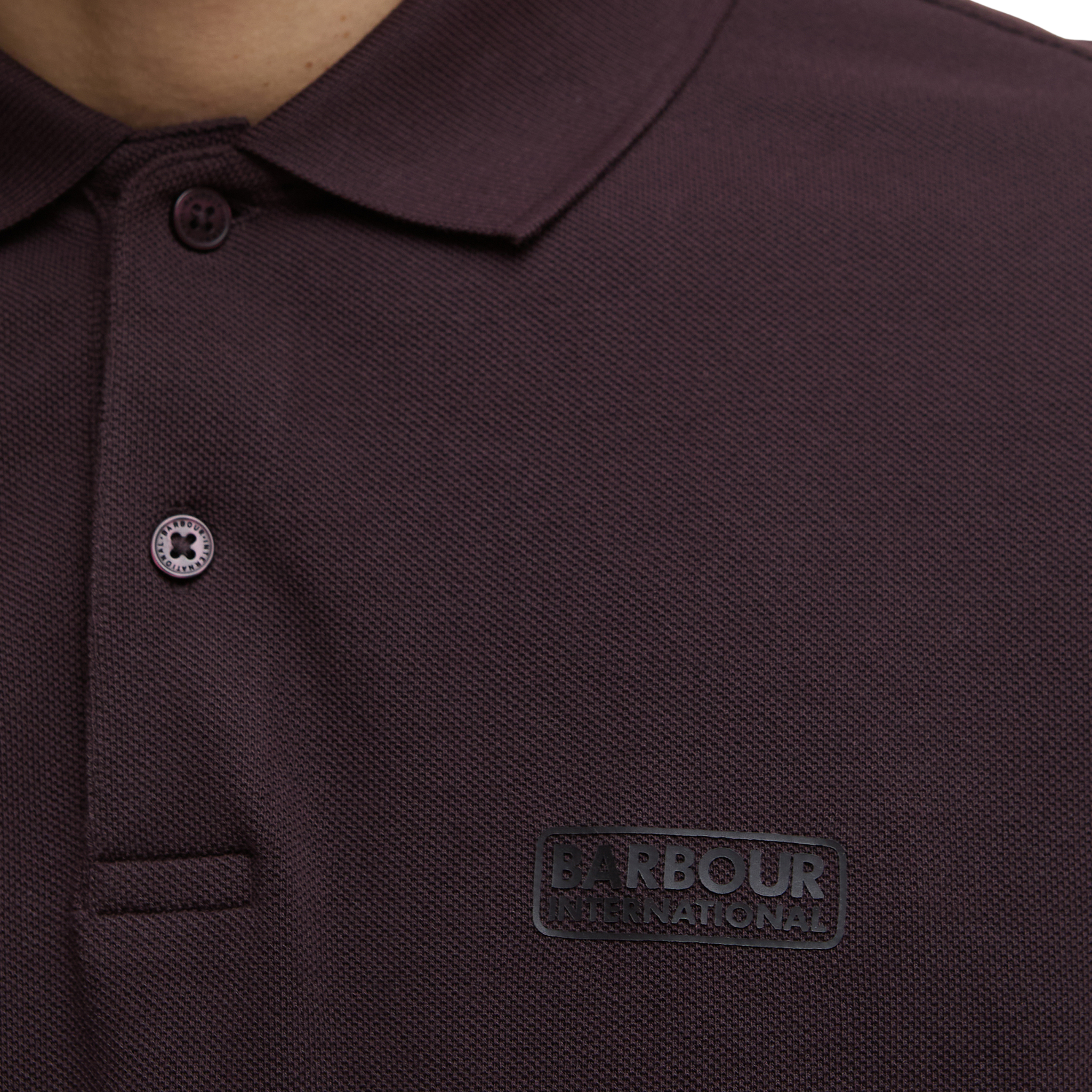 Mens Barbour International Java Red L/s Polo Shirt