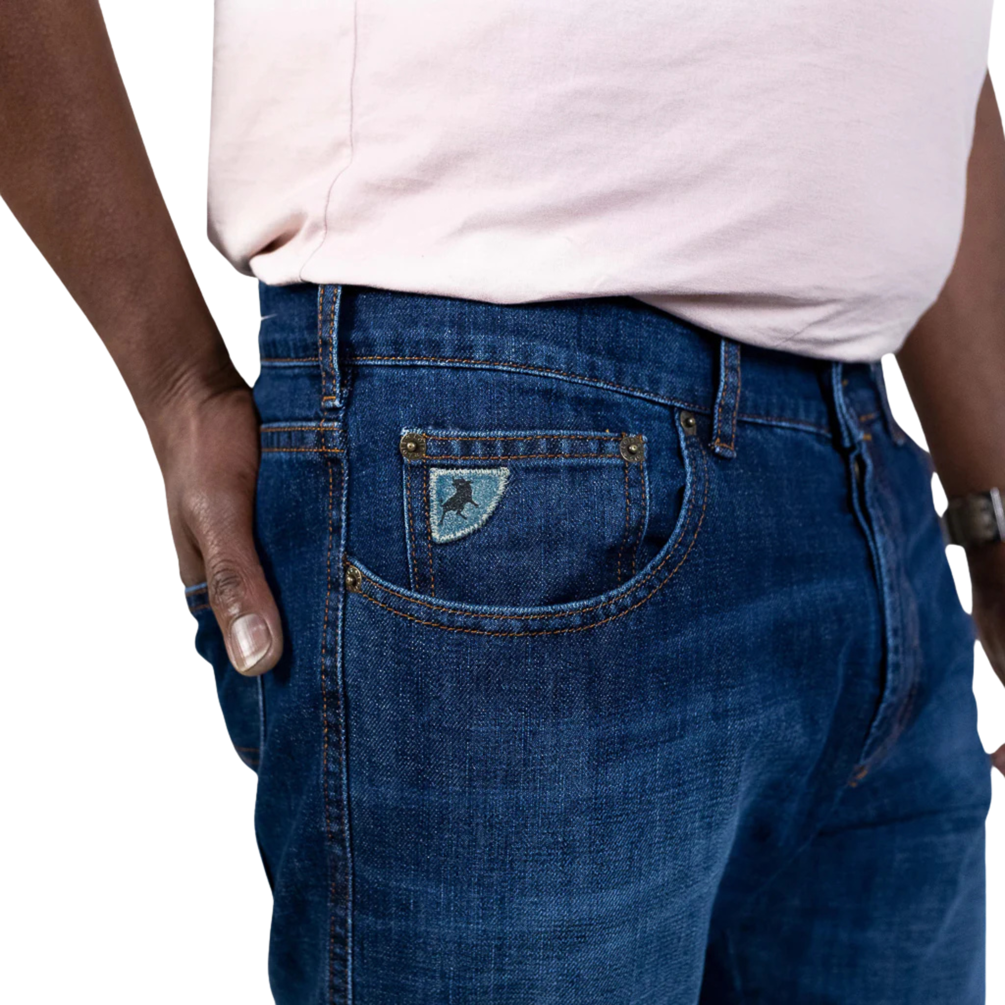 Mens Lois Dark Stone Wash Terrace Tapered Fit Jeans