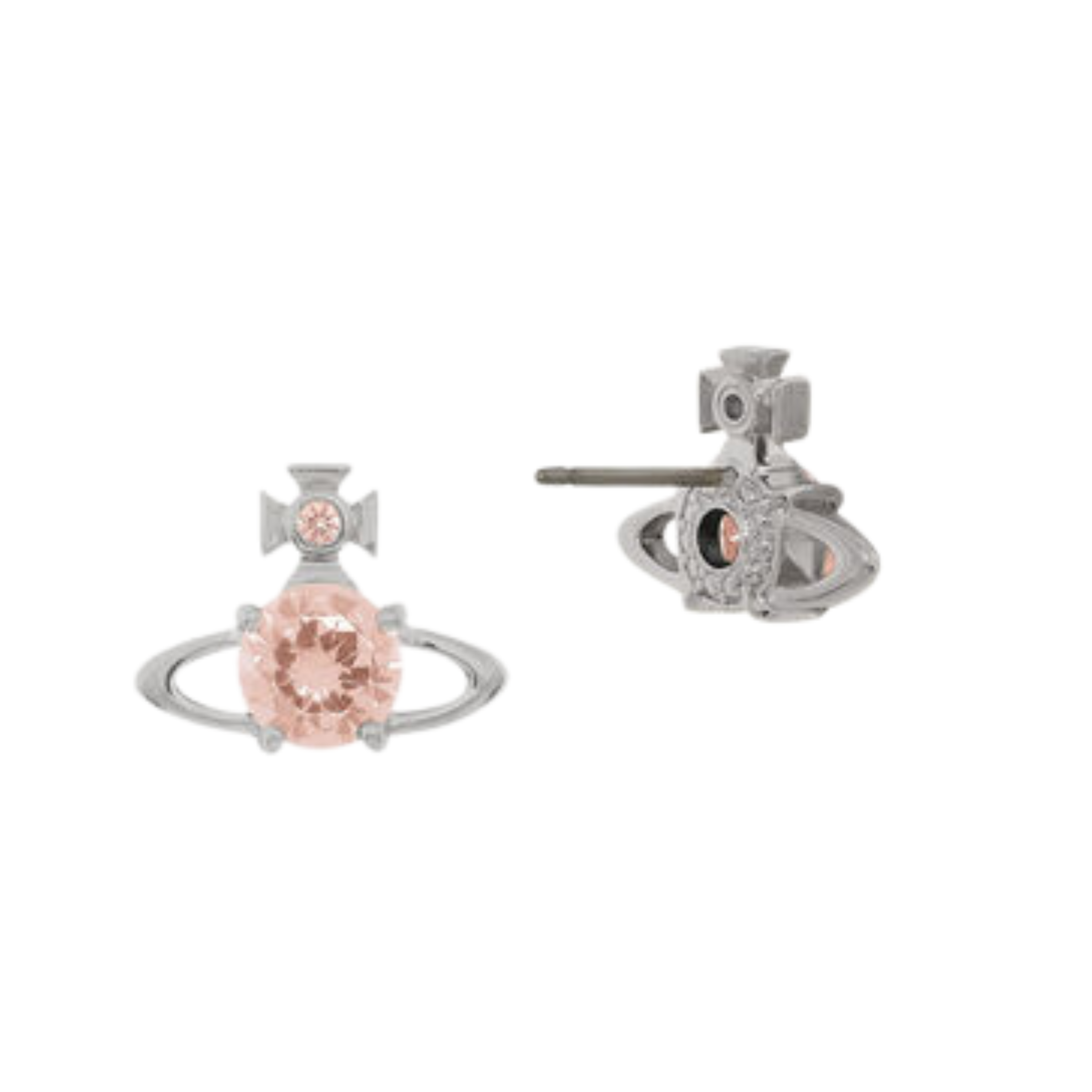 Vivienne Westwood Platinum/Champagne CZ Reina Earrings