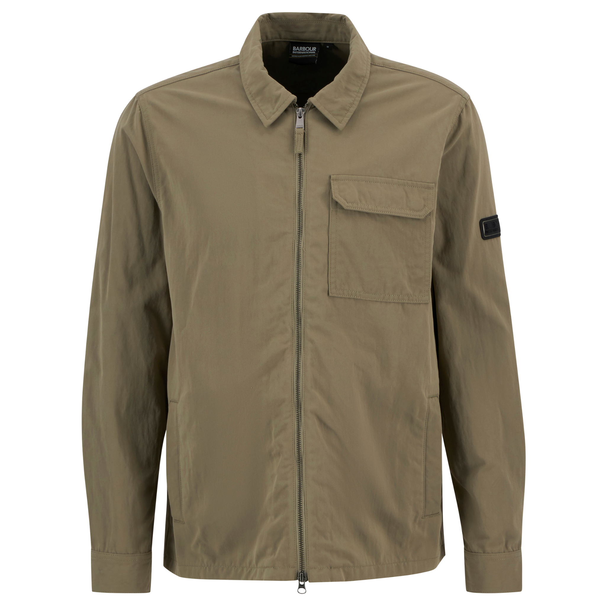 Mens Barbour International Brindle Maze Peached Zip Overshirt