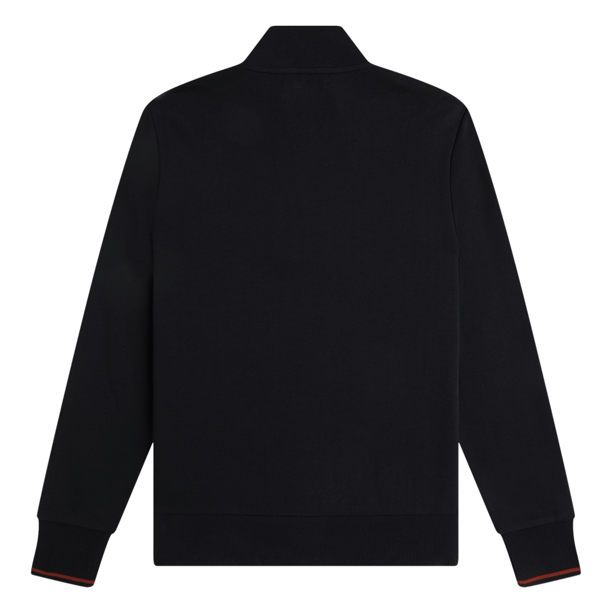 Mens Fred Perry Navy/Brandy/Rich Brown Half Zip Sweat