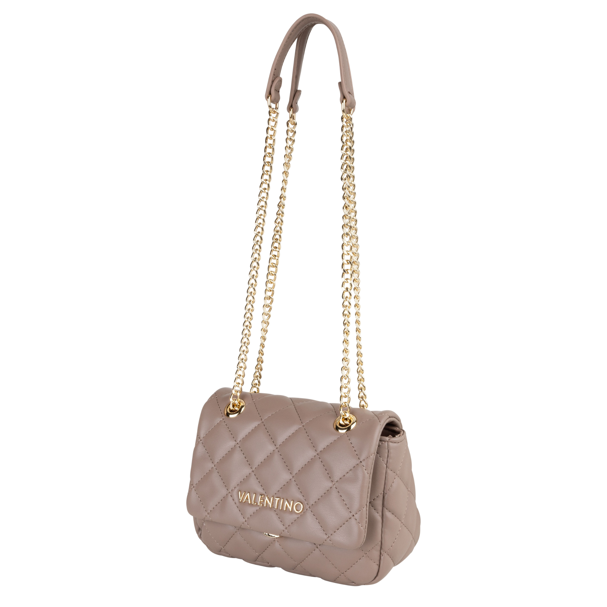 Womens Valentino Taupe Ocarina Small Flap Crossbody Bag