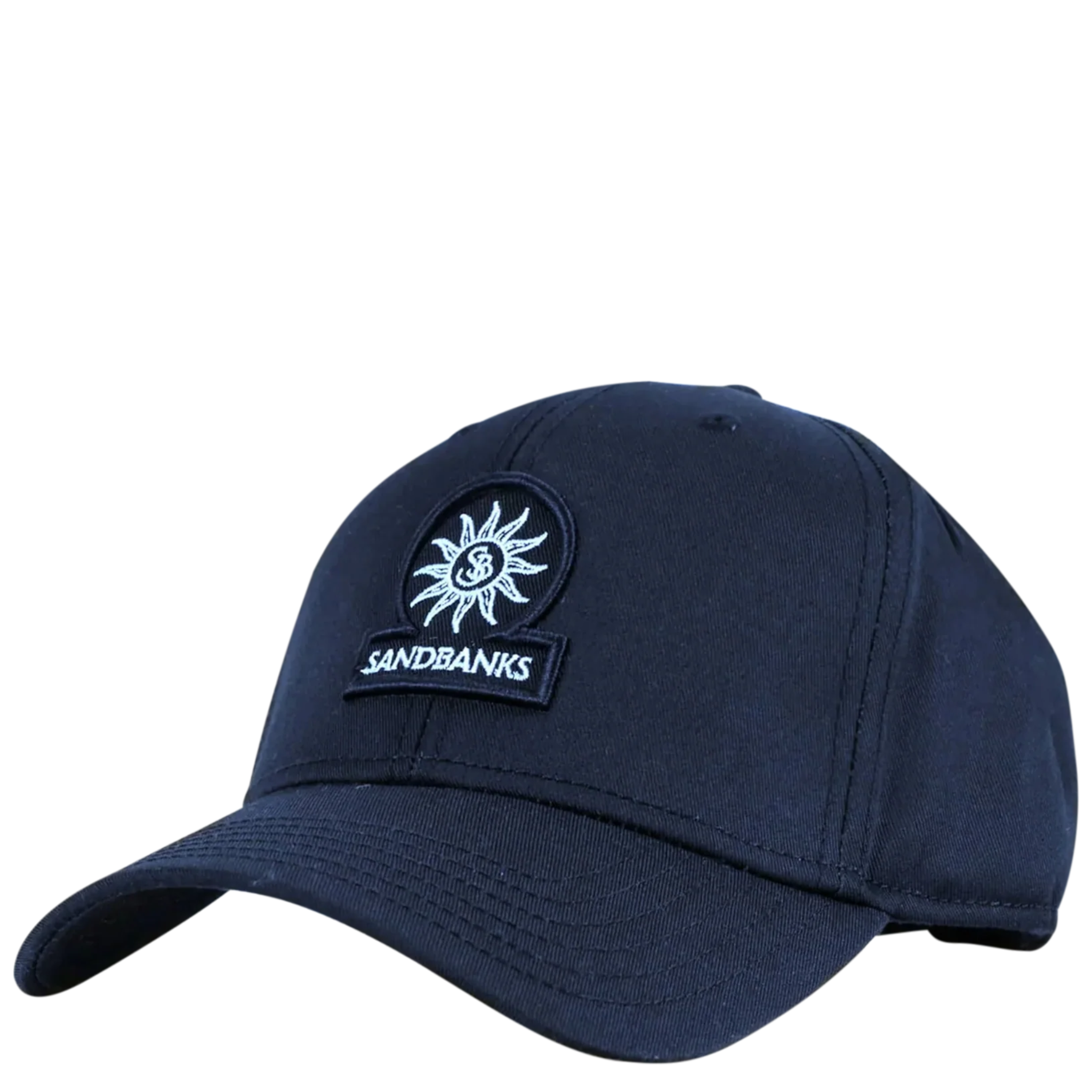 Mens Sandbanks Navy Badge Logo Cap