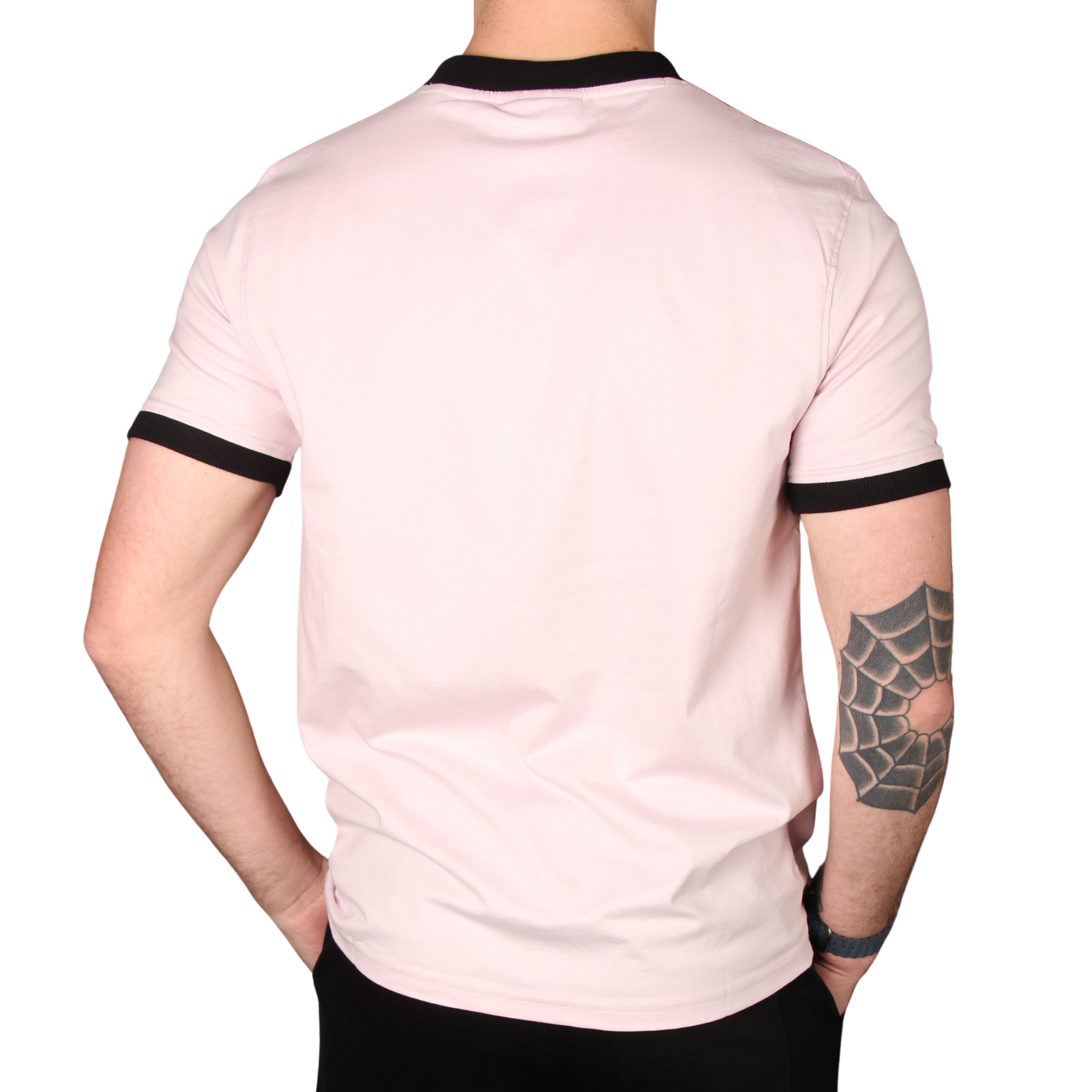 Mens Sergio Tacchini Light Lilac/Black Supermac S/s T Shirt