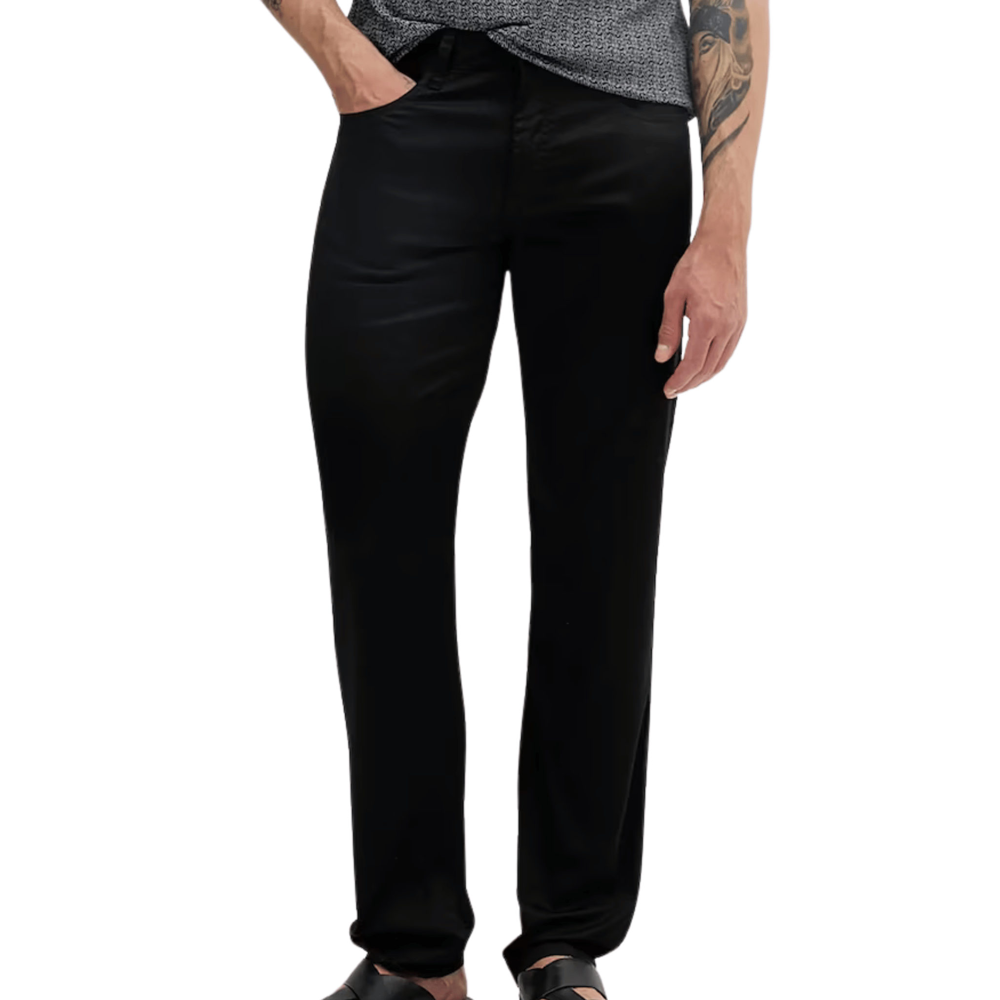 Mens Armani Exchange Black Slim 5 Pocket Trousers