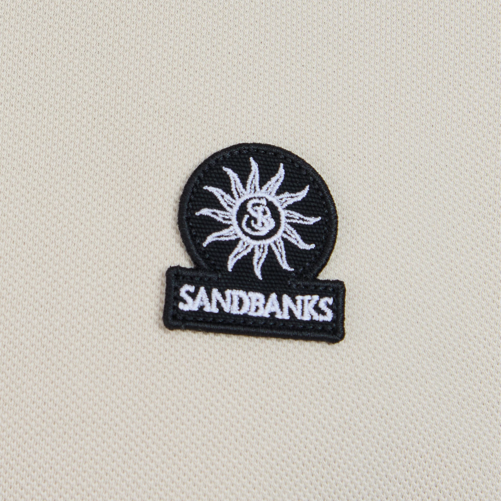 Mens Sandbanks Stone Tipped Badge Logo S/s Polo Shirt