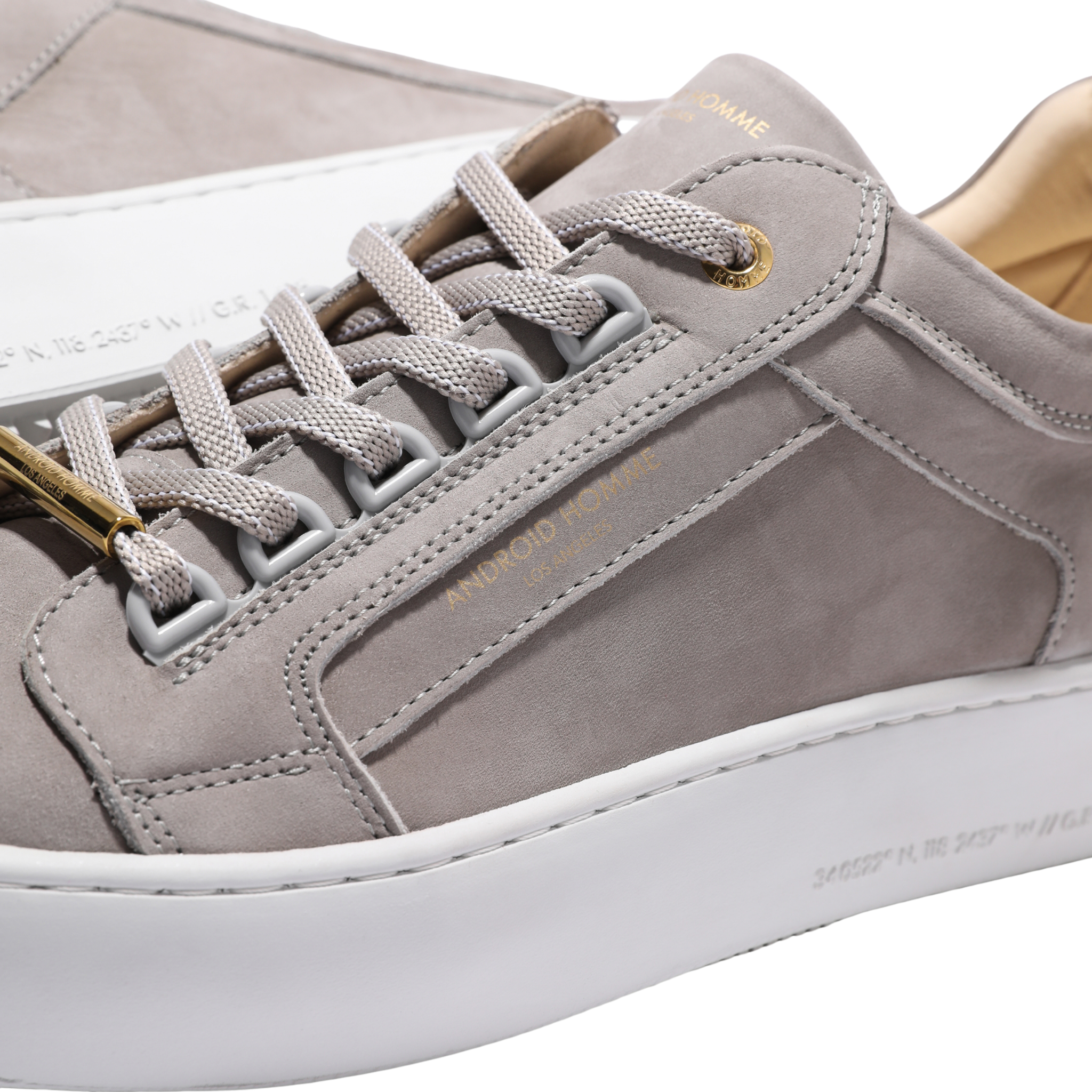 Mens Android Homme Taupe Venice Nubuck/Gold Trainers